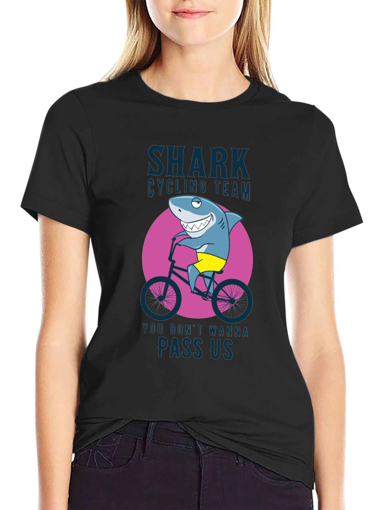 Shark Cycling Team Graphic Tee - Ride in Style!