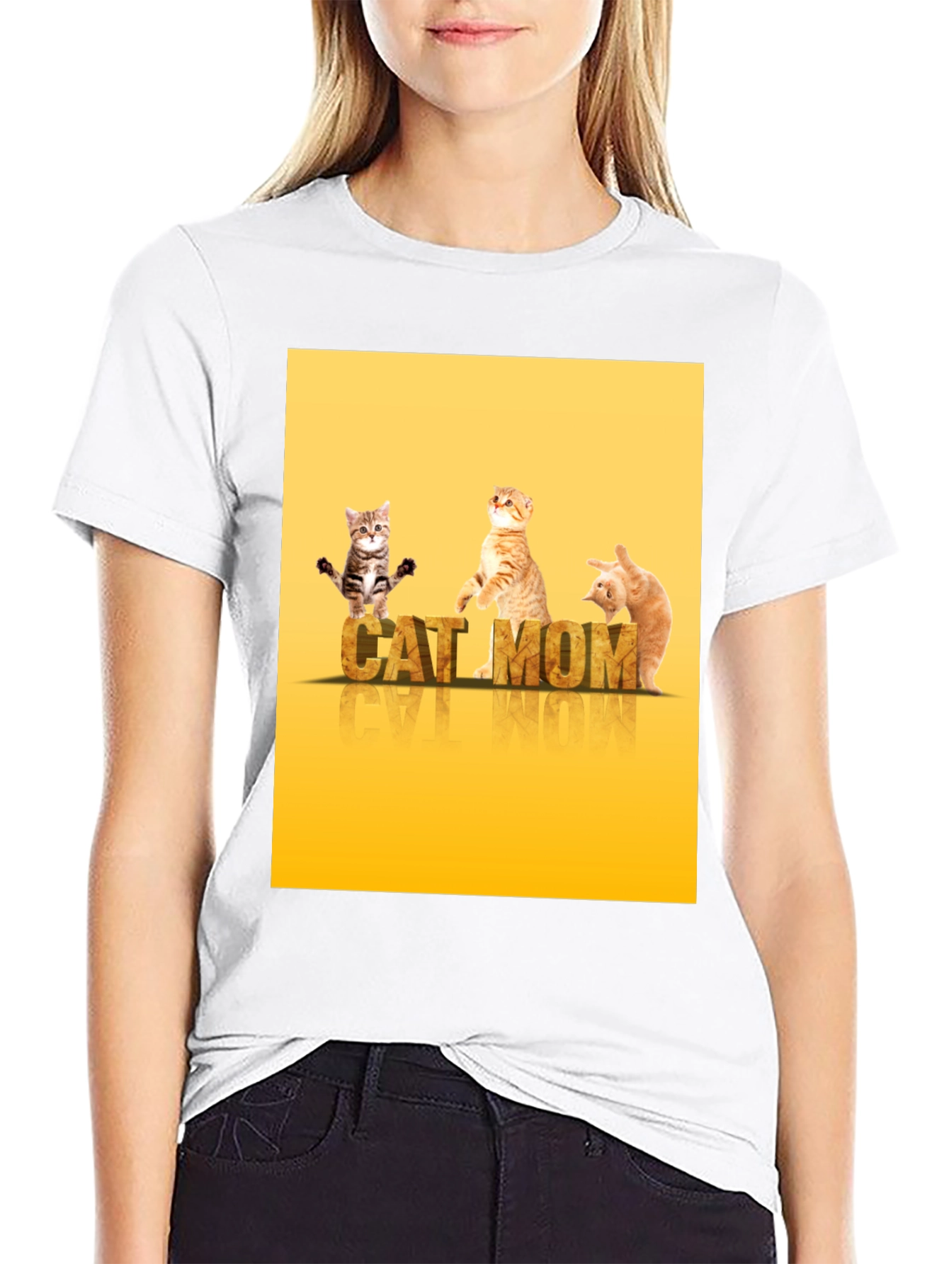 Cat Mom T-Shirt - Cute Kitten Design