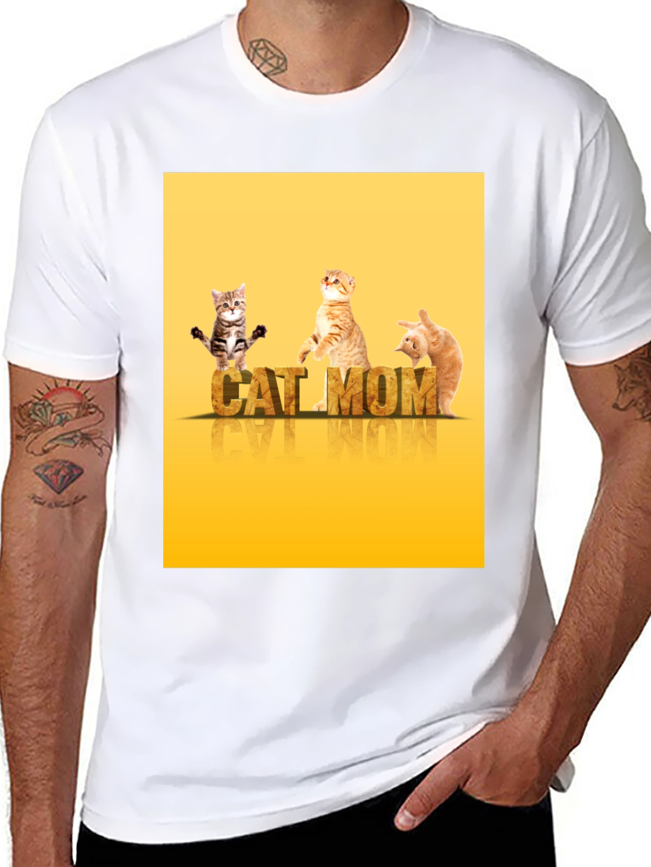 Cat Mom T-Shirt - Cute Kitten Design