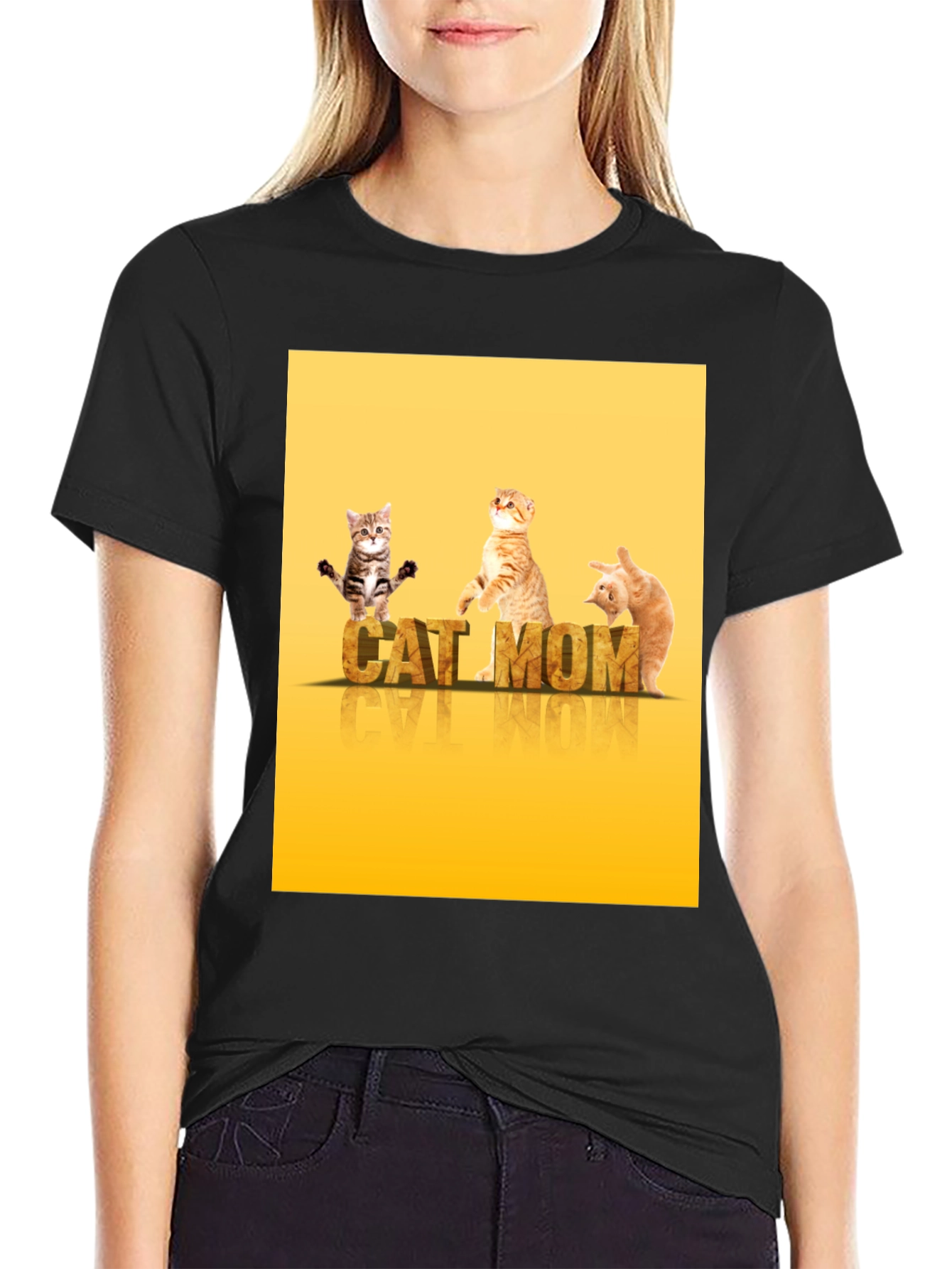 Cat Mom T-Shirt - Cute Kitten Design