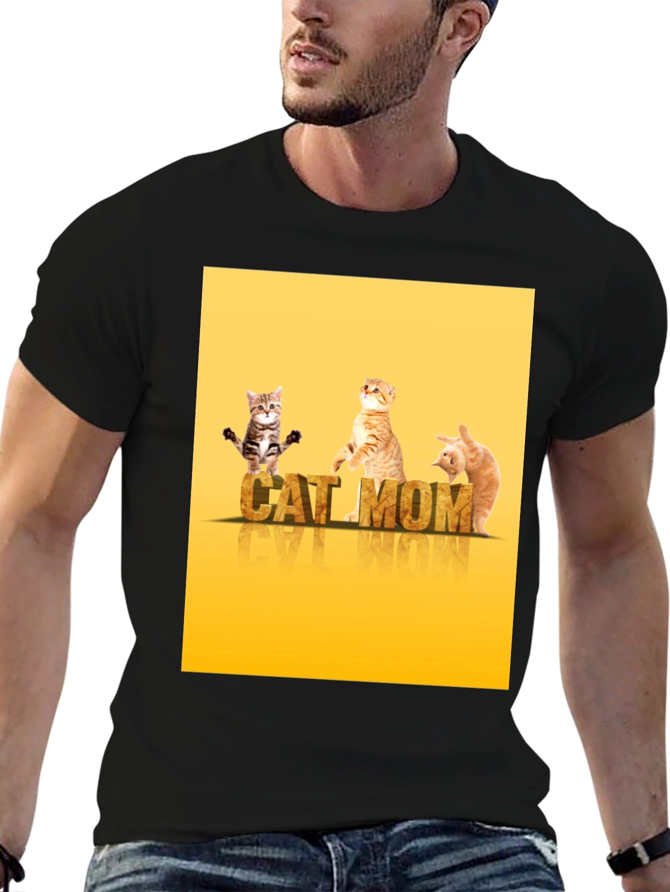 Cat Mom T-Shirt - Cute Kitten Design