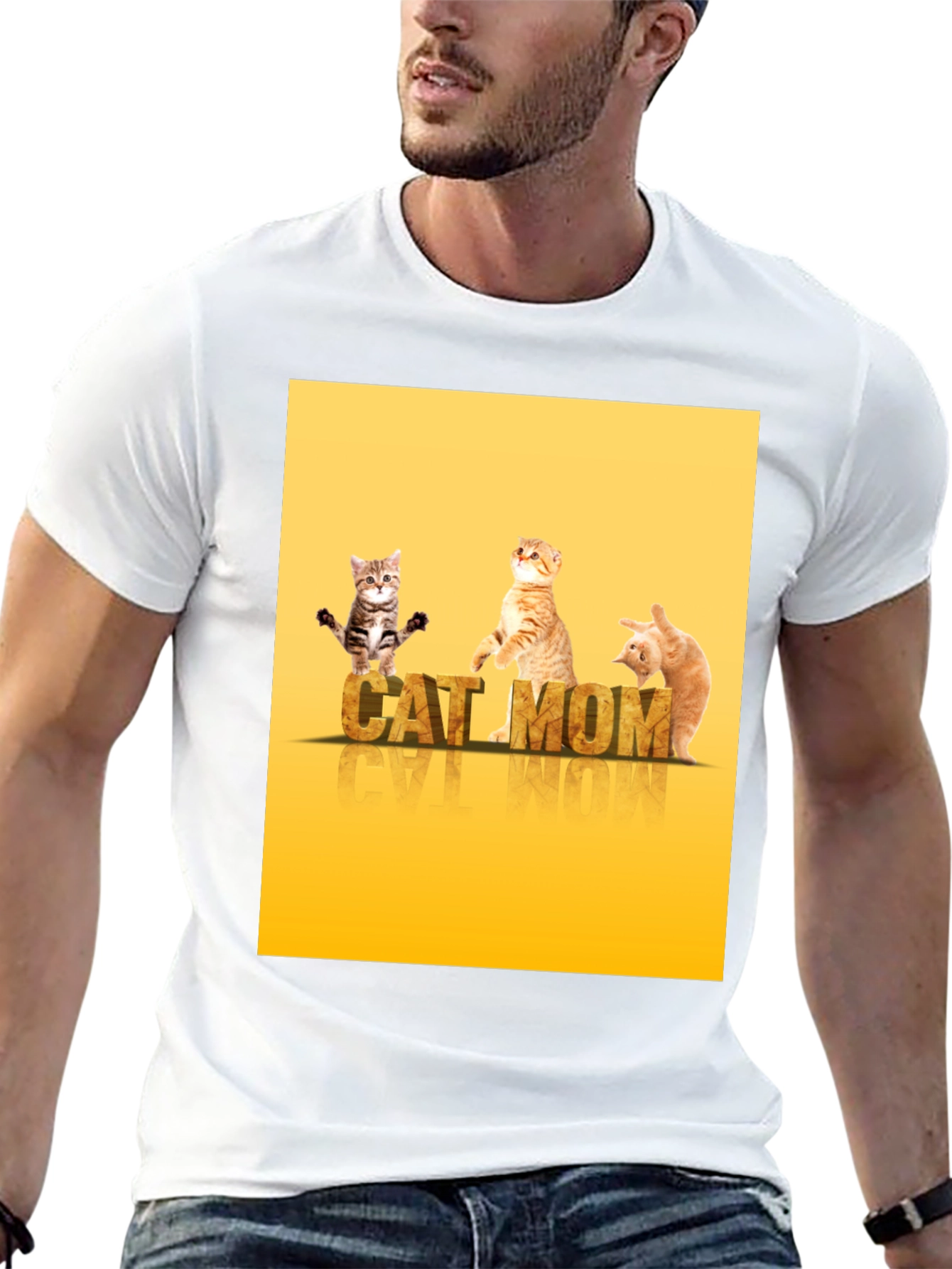 Cat Mom T-Shirt - Cute Kitten Design