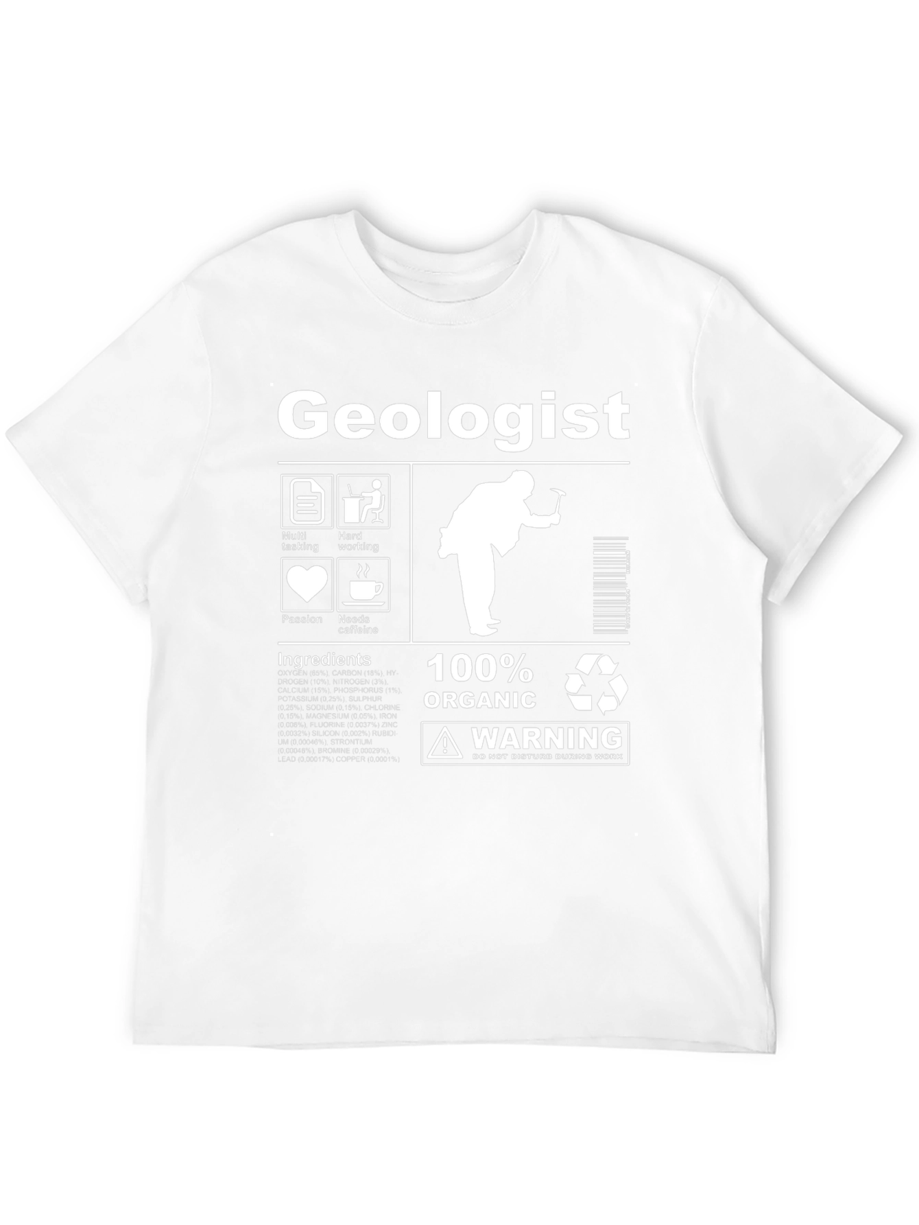 Geologist 100% Organic Graphic T-Shirt