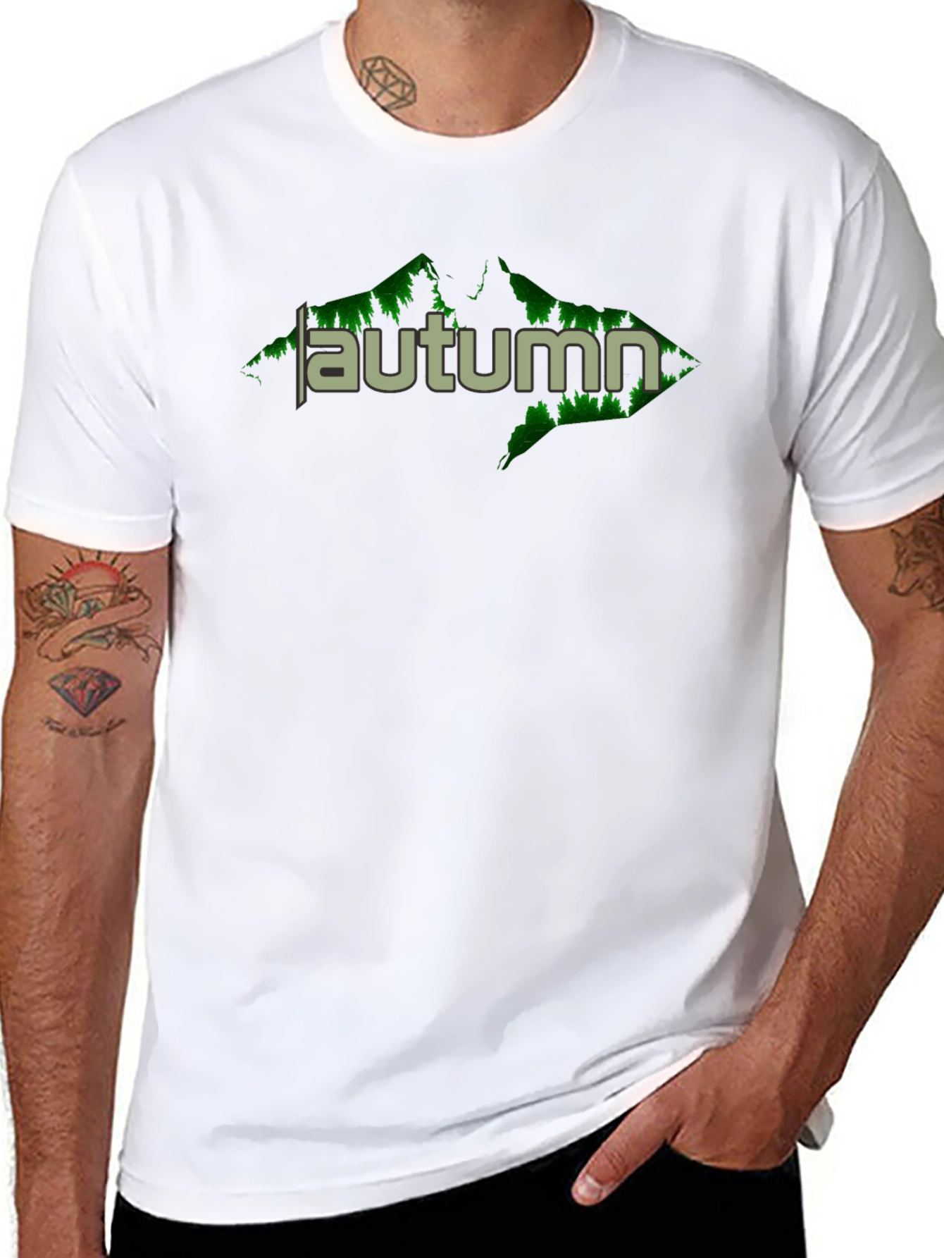 Autumn Graphic Tee - Nature Inspired Design
