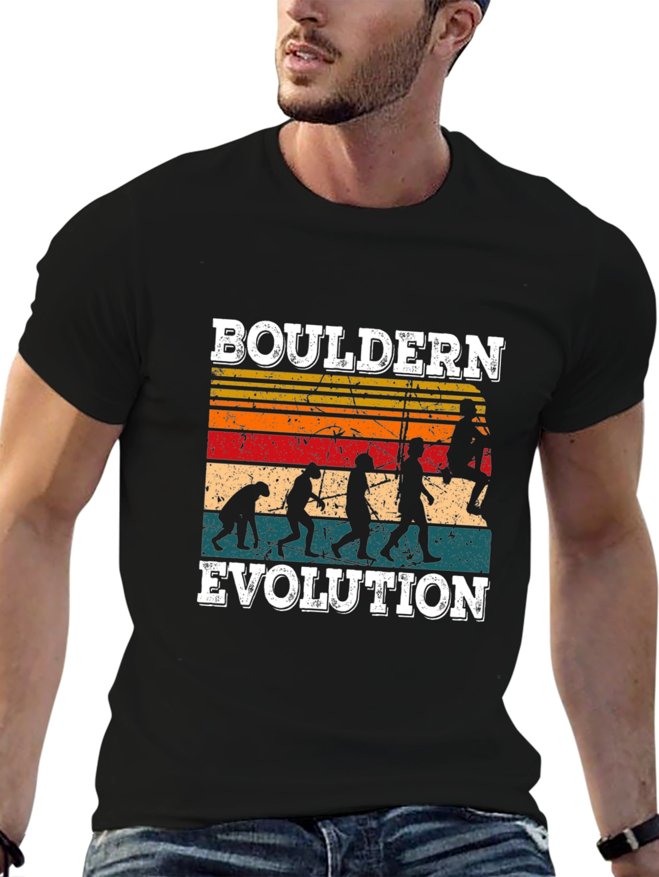Bouldering Evolution Graphic Tee