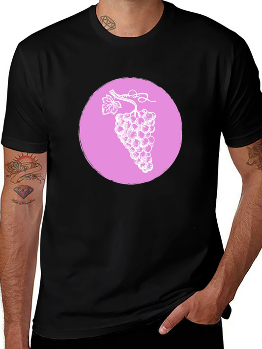 Grapes Graphic T-Shirt - Black Casual Tee