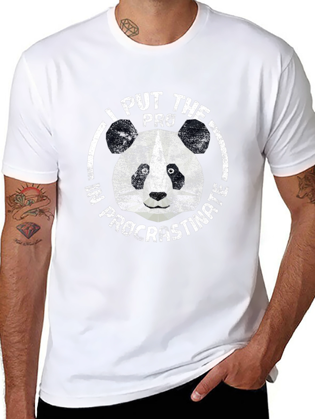 I Put the Pro in Procrastinate Panda Graphic Tee