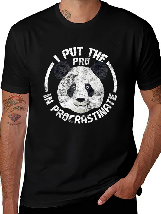 I Put the Pro in Procrastinate Panda Graphic Tee