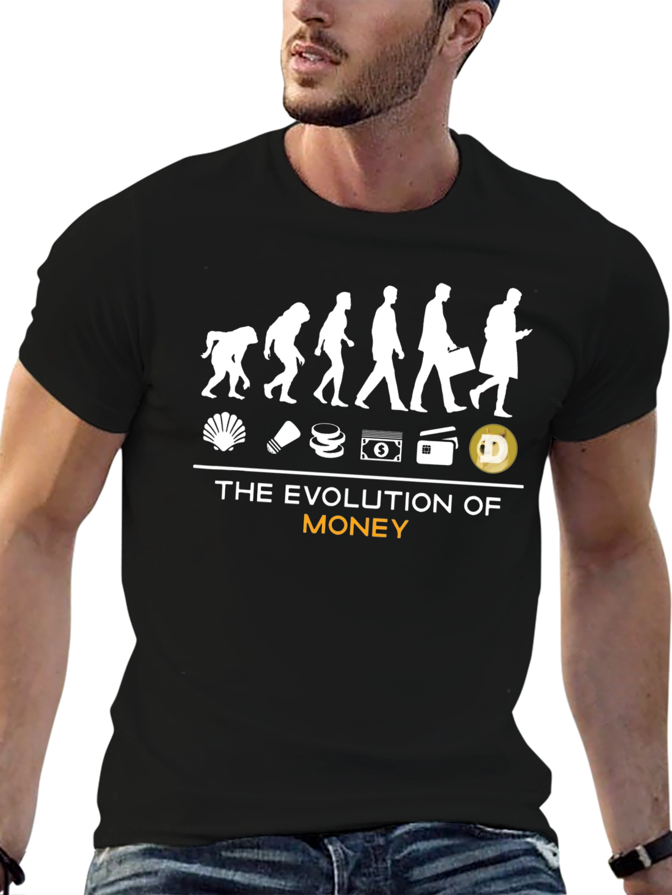 Evolution of Money Black T-Shirt