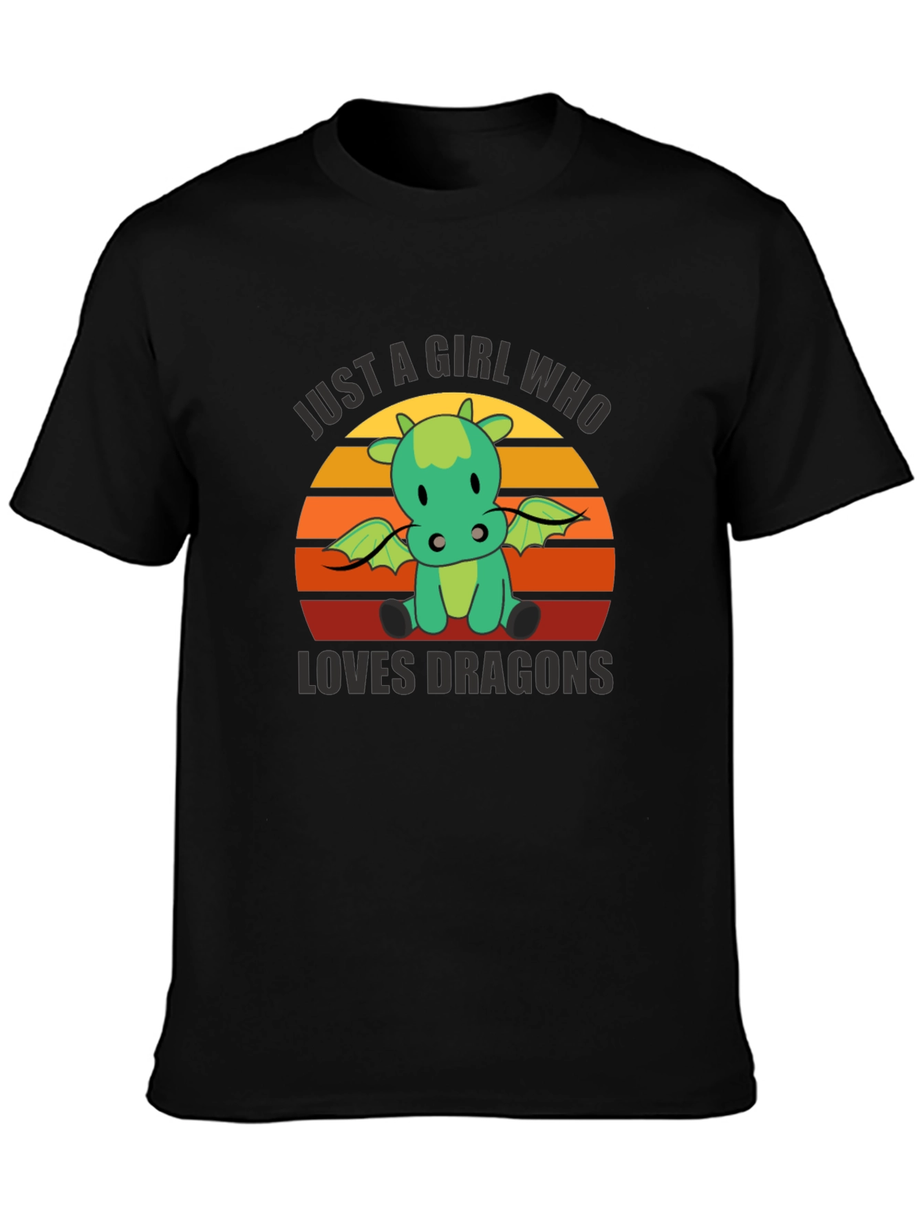 Girl Who Loves Dragons T-Shirt - Cute Graphic Tee