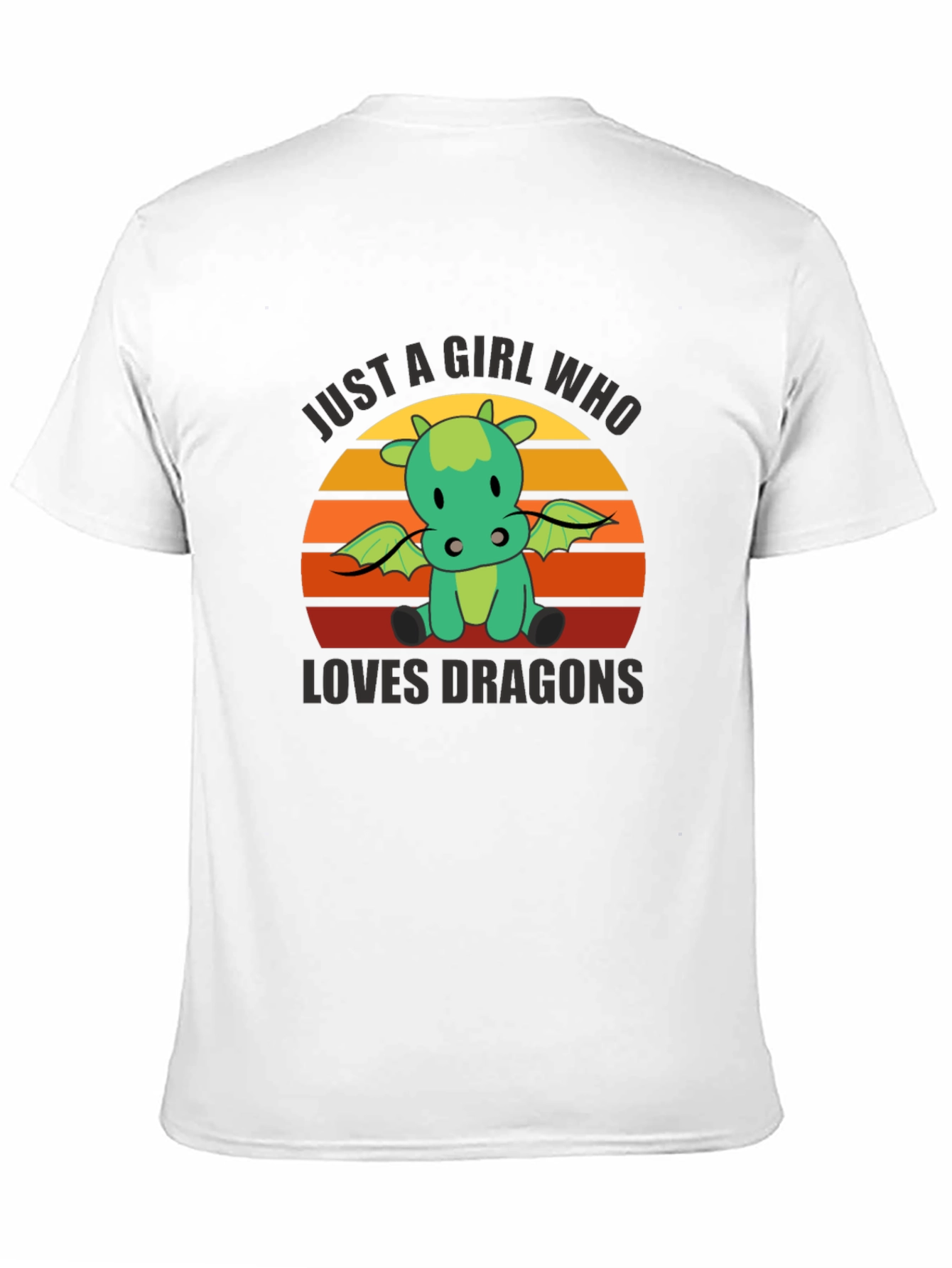 Girl Who Loves Dragons T-Shirt - Cute Graphic Tee