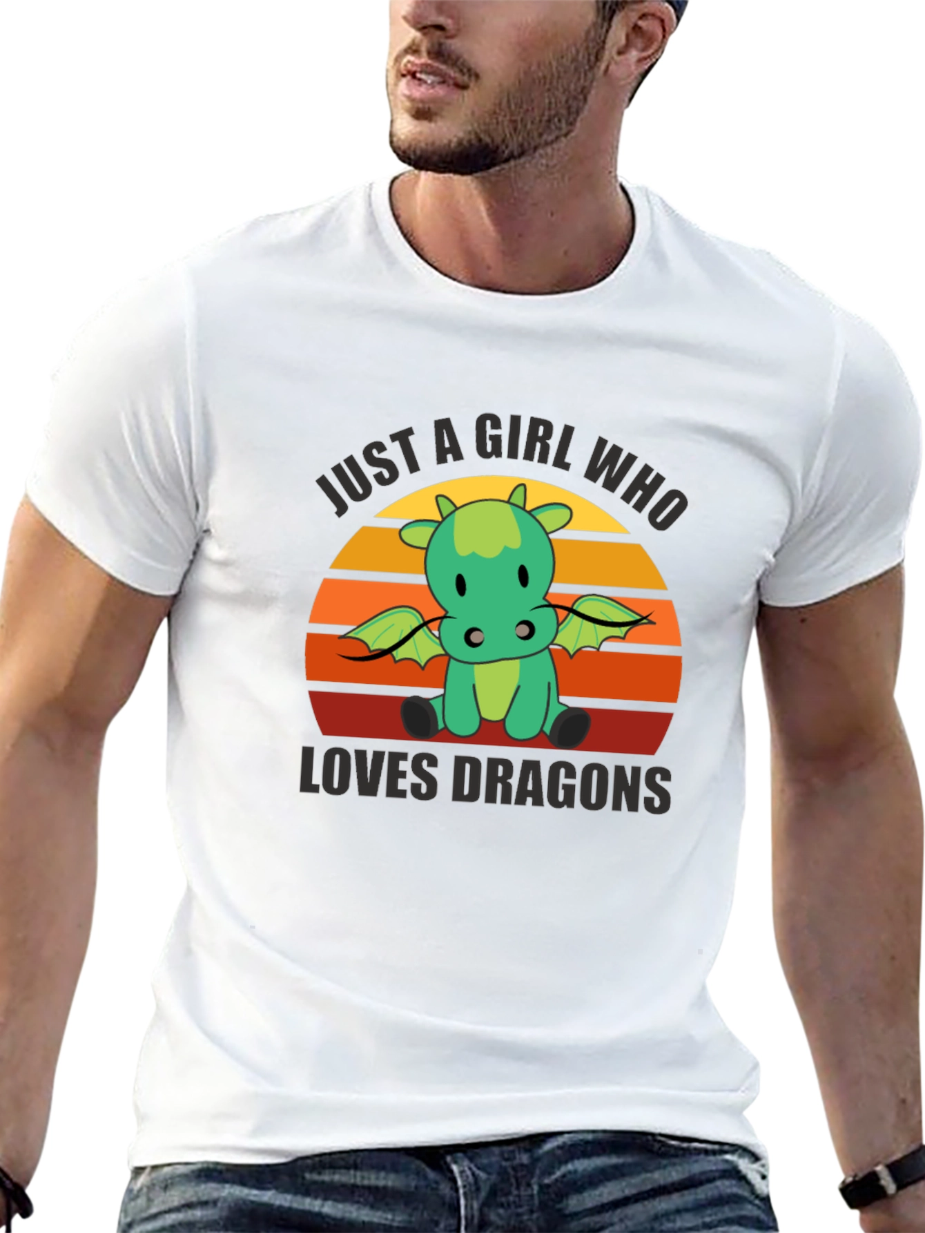 Girl Who Loves Dragons T-Shirt - Cute Graphic Tee