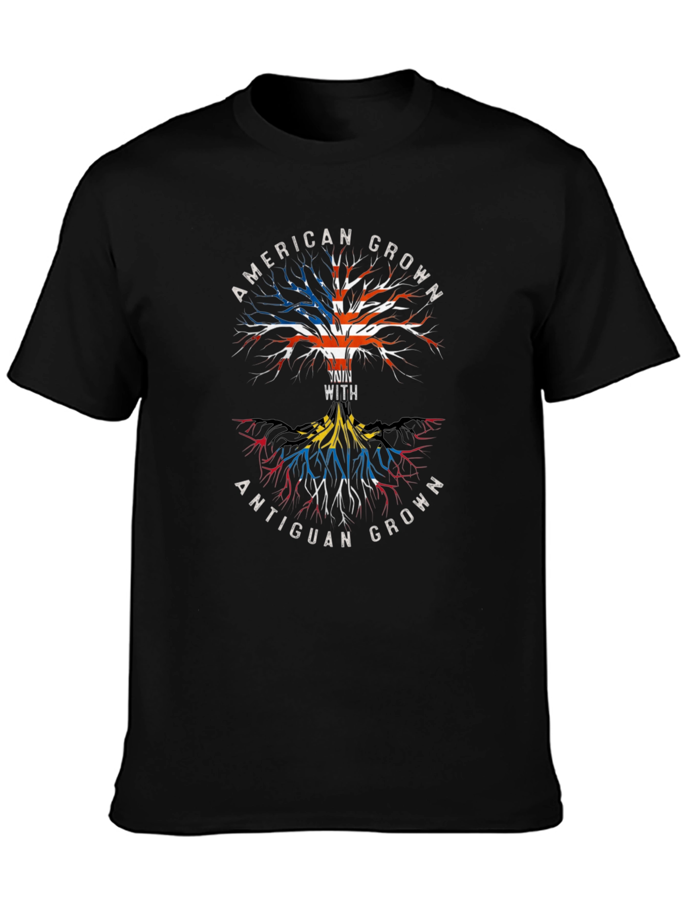 American & Antiguan Grown Roots Graphic Tee