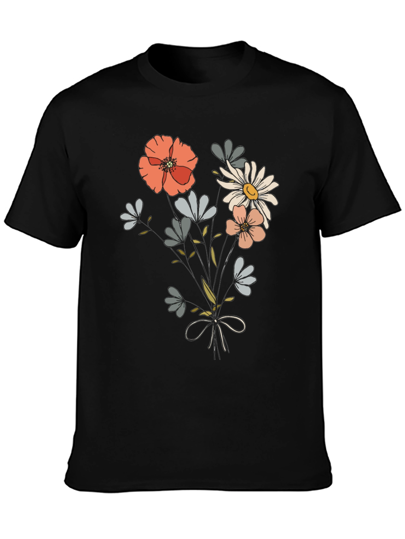Floral Bouquet Graphic Tee - Casual Comfort