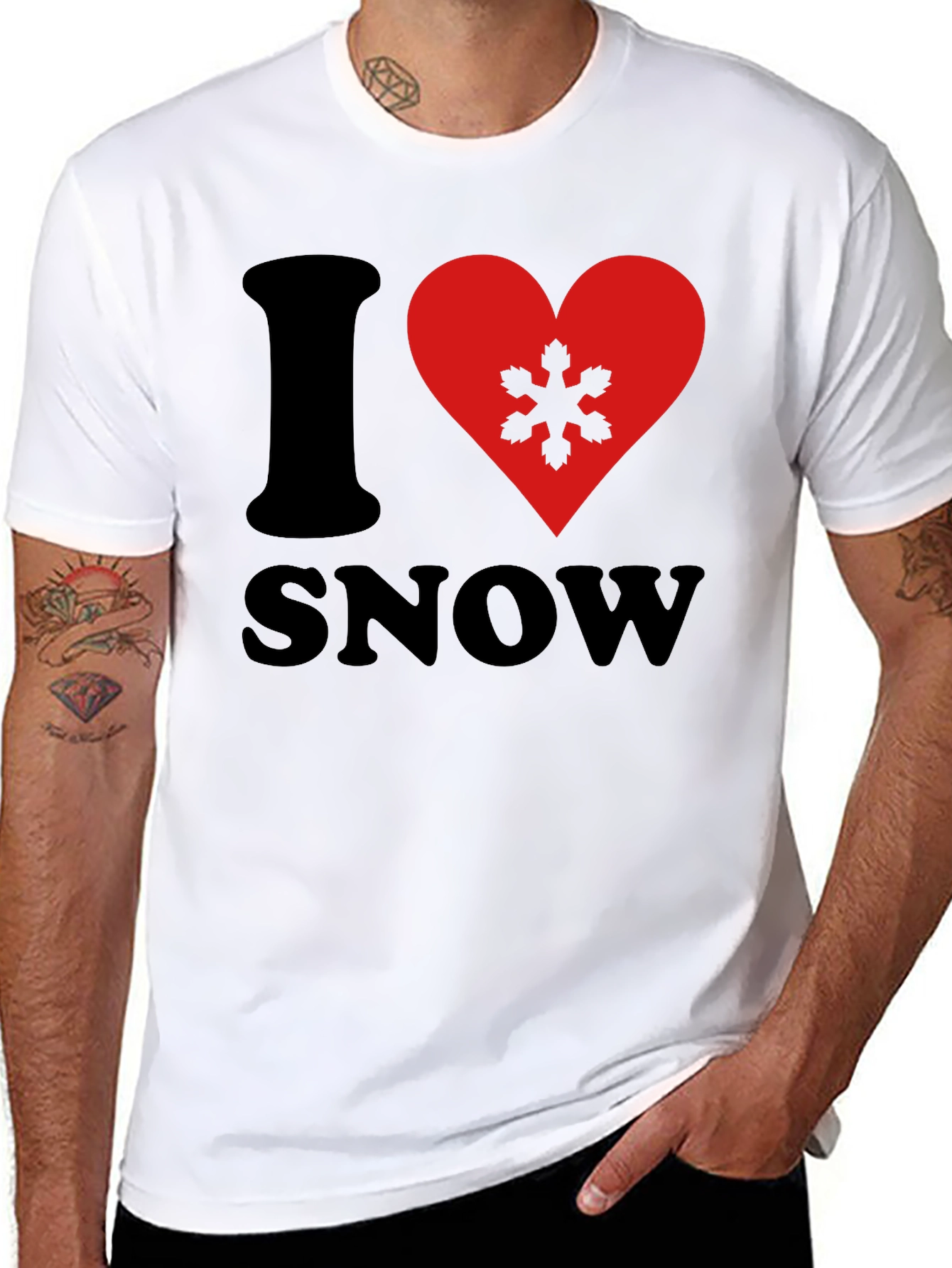 I Heart Snow Graphic T-Shirt - Soft Cotton Tee