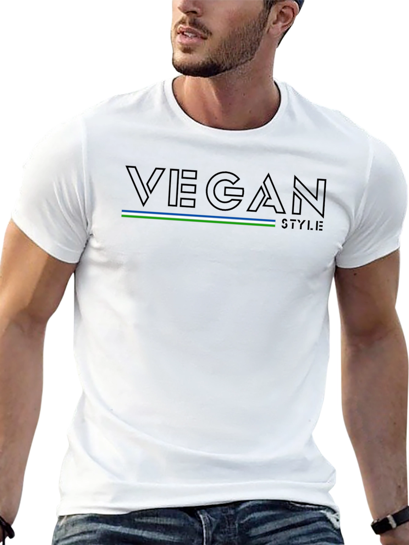 Vegan Style Graphic Tee - Modern Design