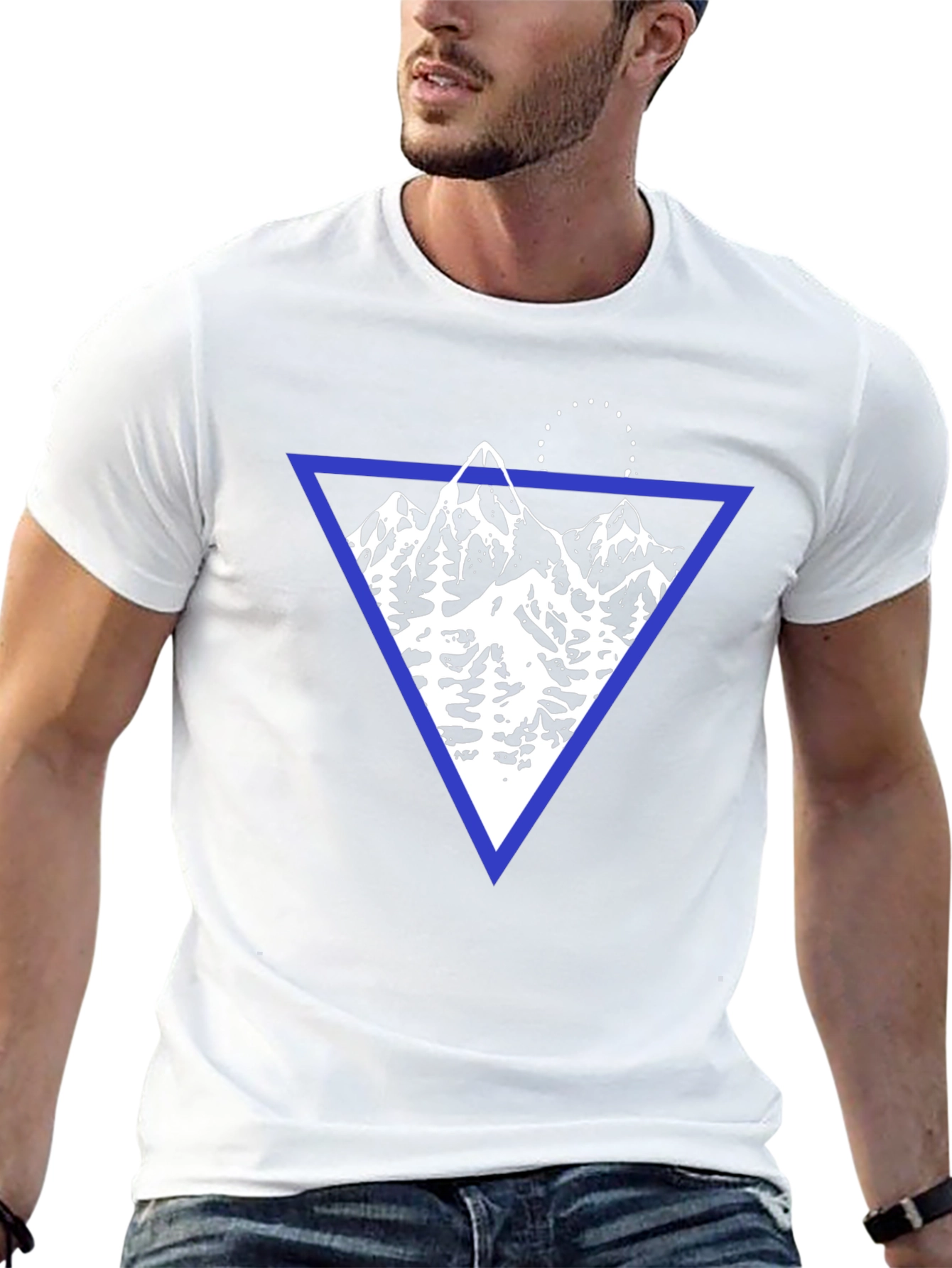 Geometric Mountain Graphic T-Shirt