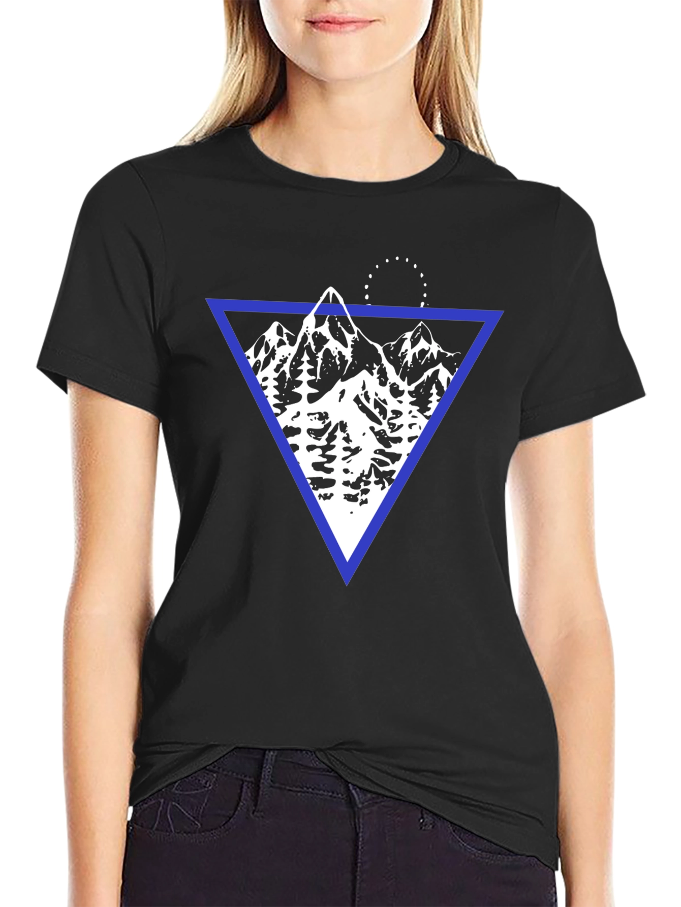 Geometric Mountain Graphic T-Shirt