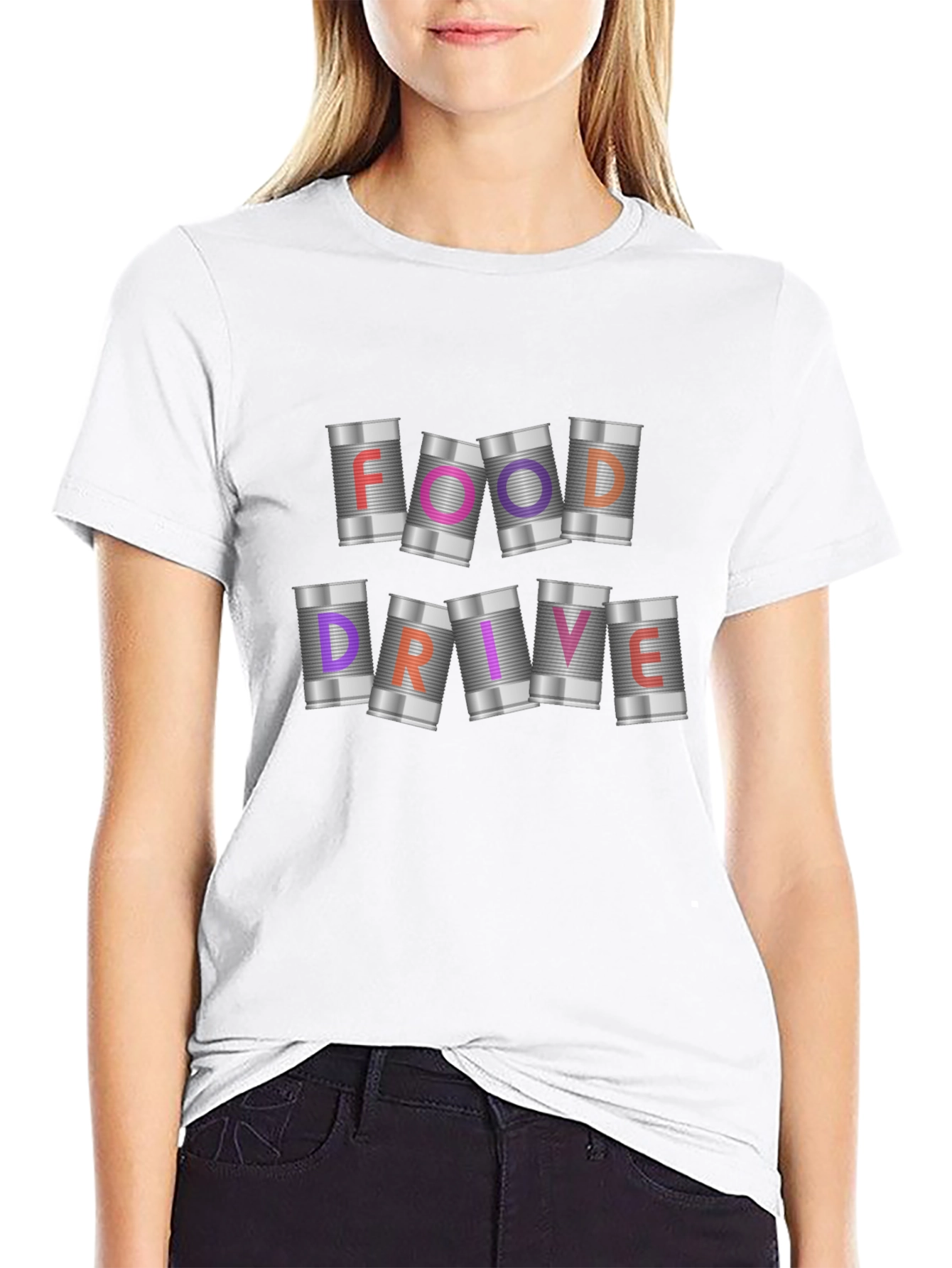 Food Drive T-Shirt: Canned Goods Design