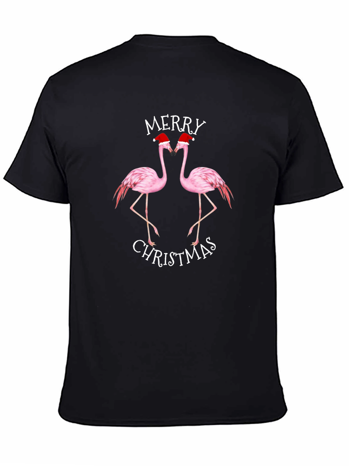Merry Christmas Flamingo Graphic Tee