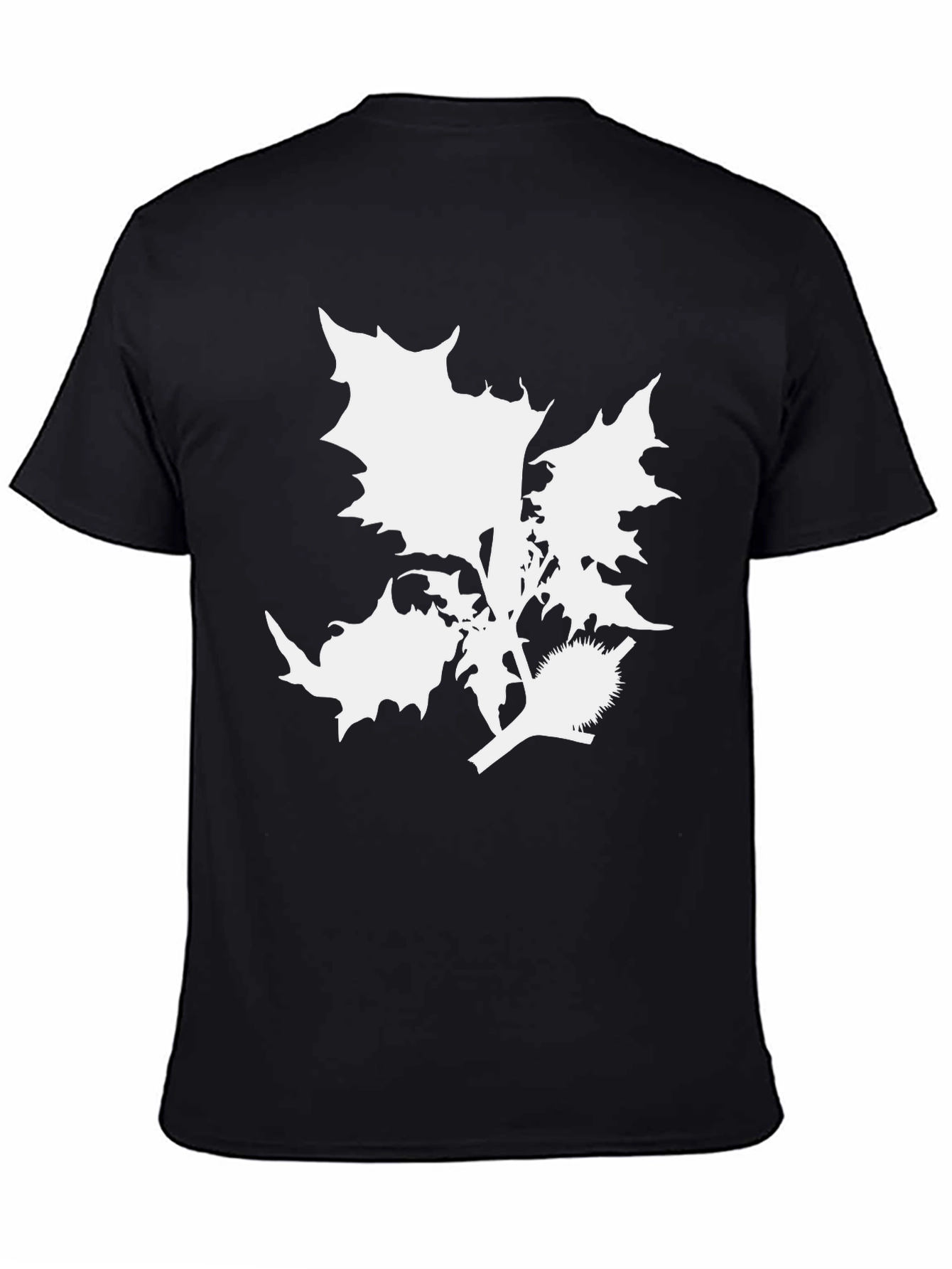Botanical Graphic Tee - Black Cotton T-Shirt