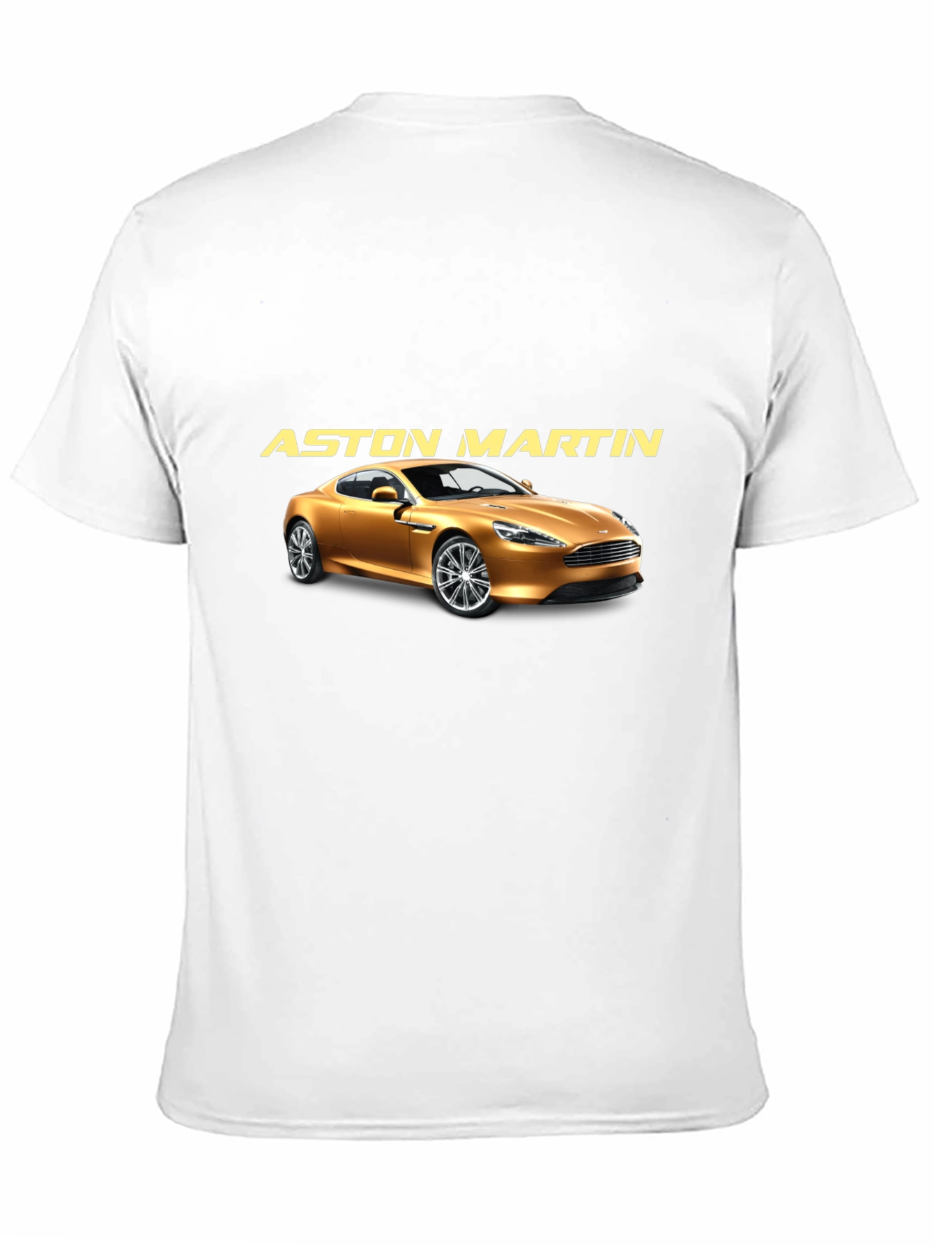 Aston Martin Car Graphic Tee - Black Cotton