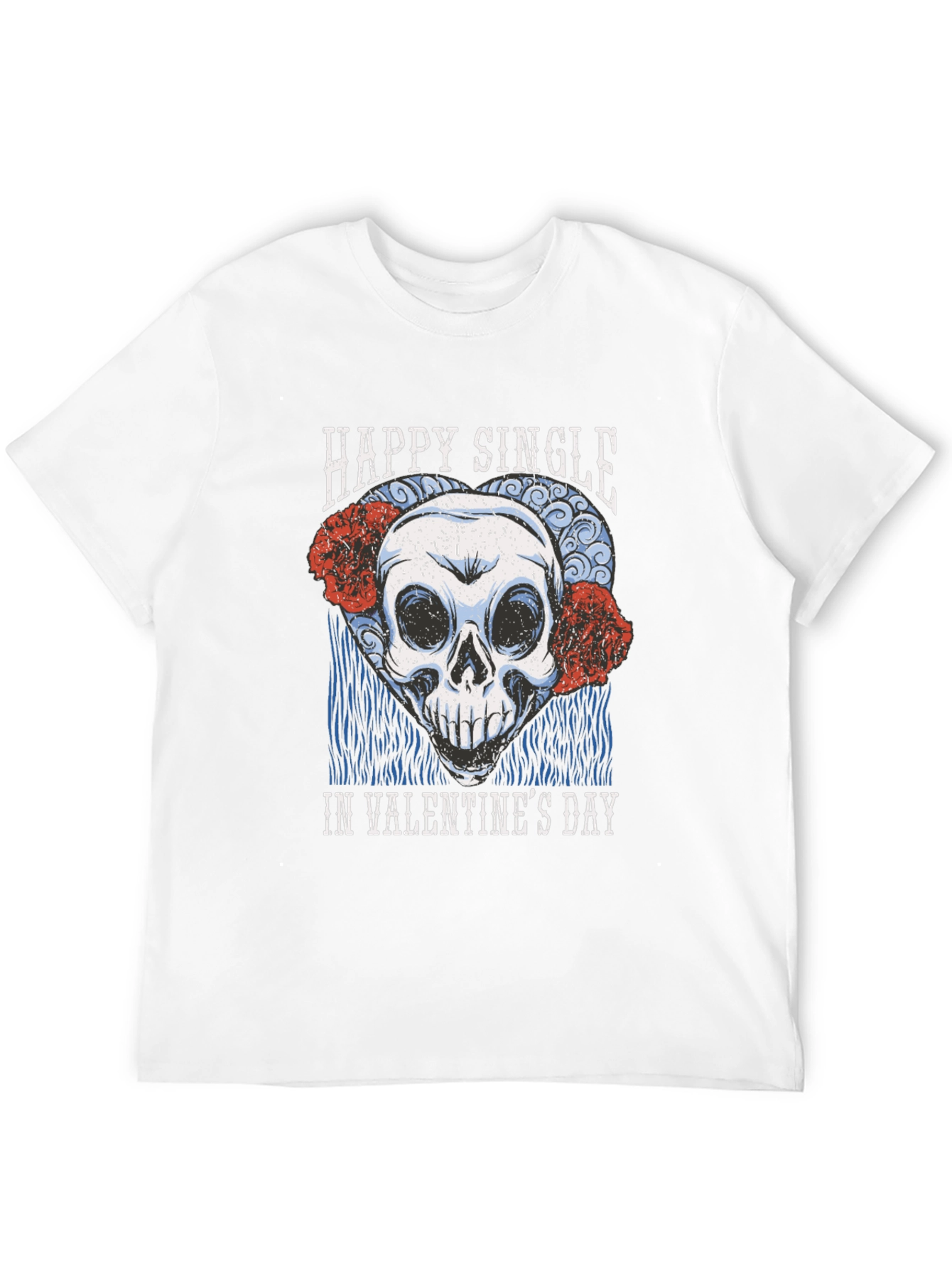 Happy Single Valentines Day Skull T-Shirt