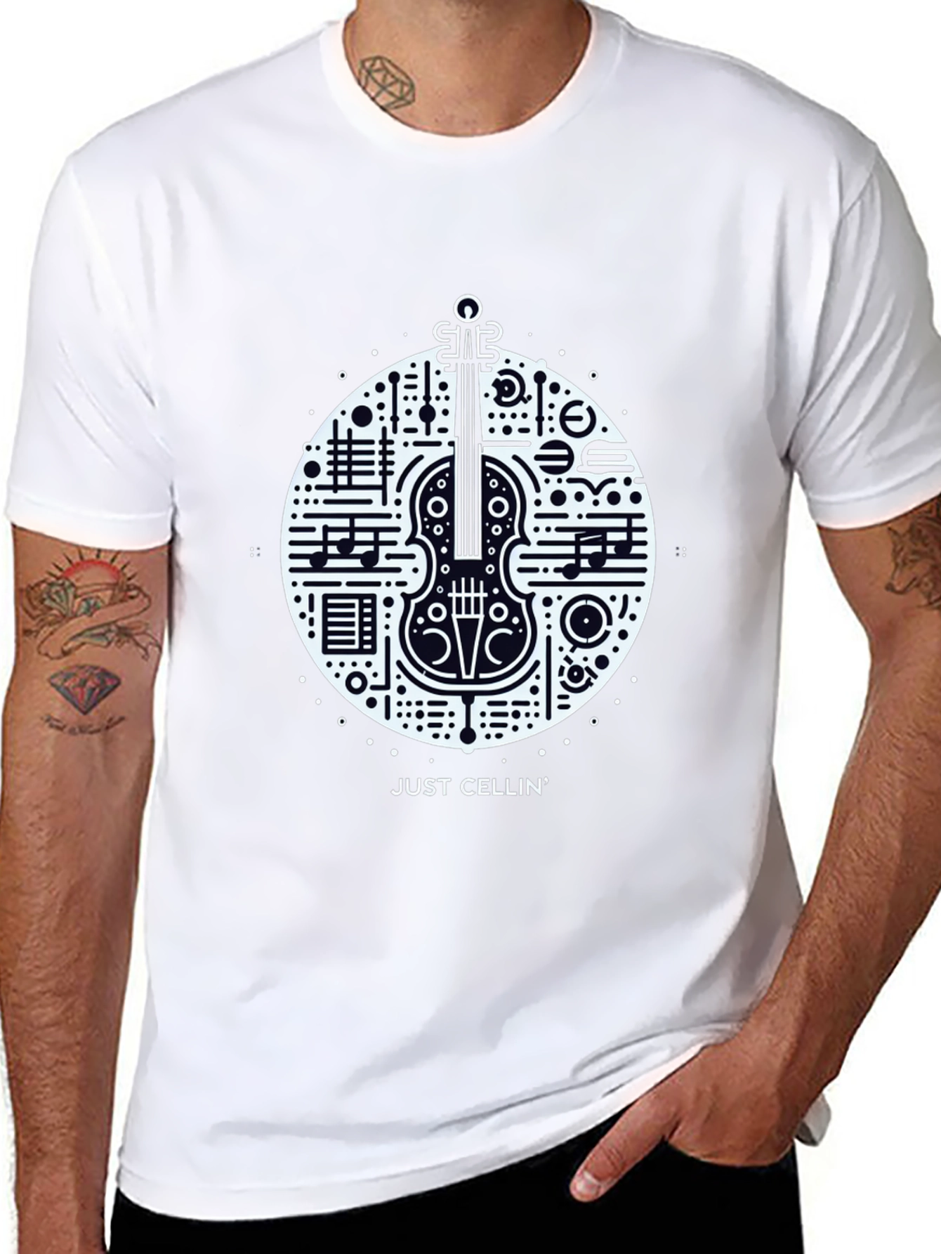 Musical Cello Graphic Tee - Just Cellin