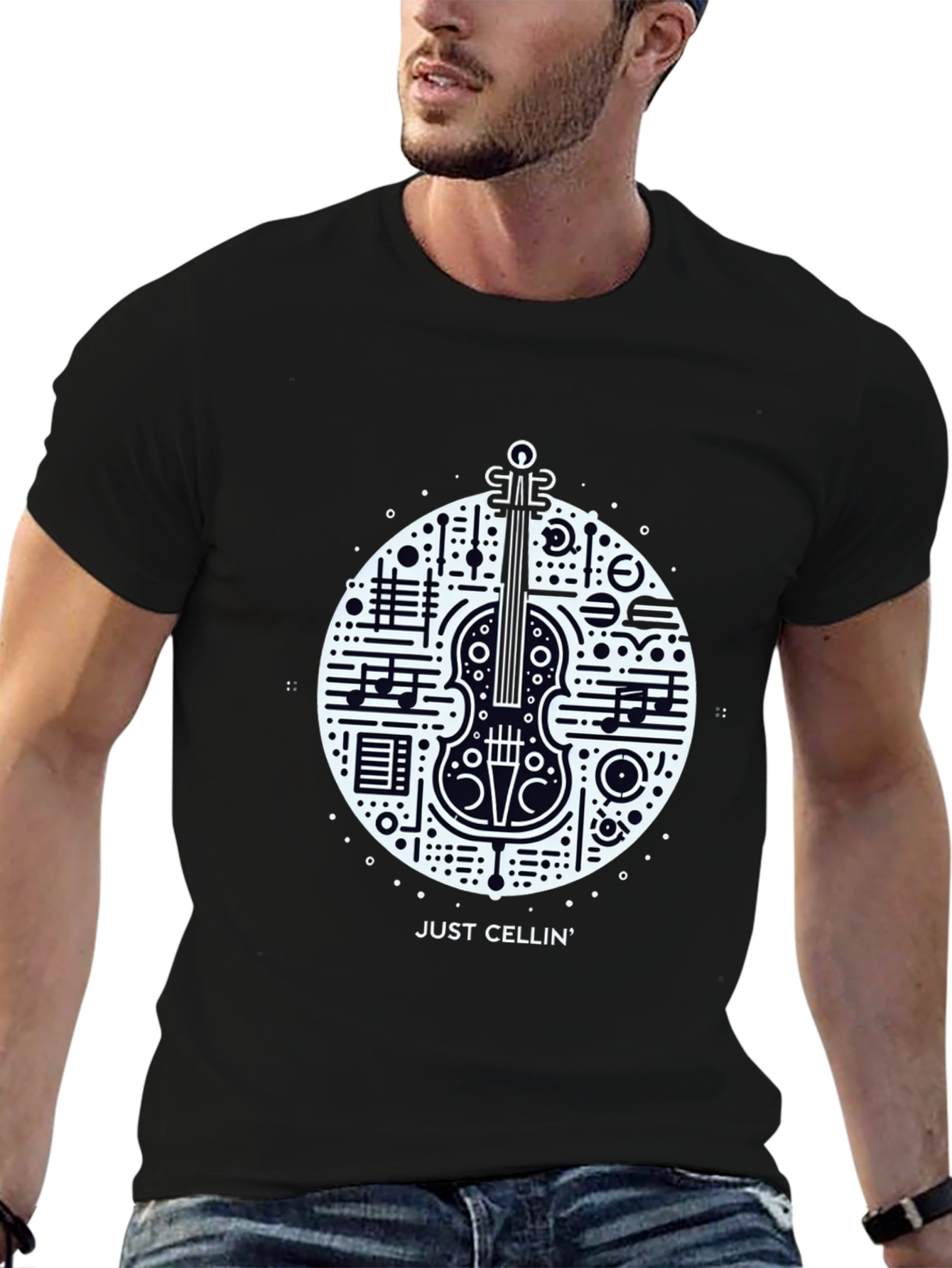 Musical Cello Graphic Tee - Just Cellin