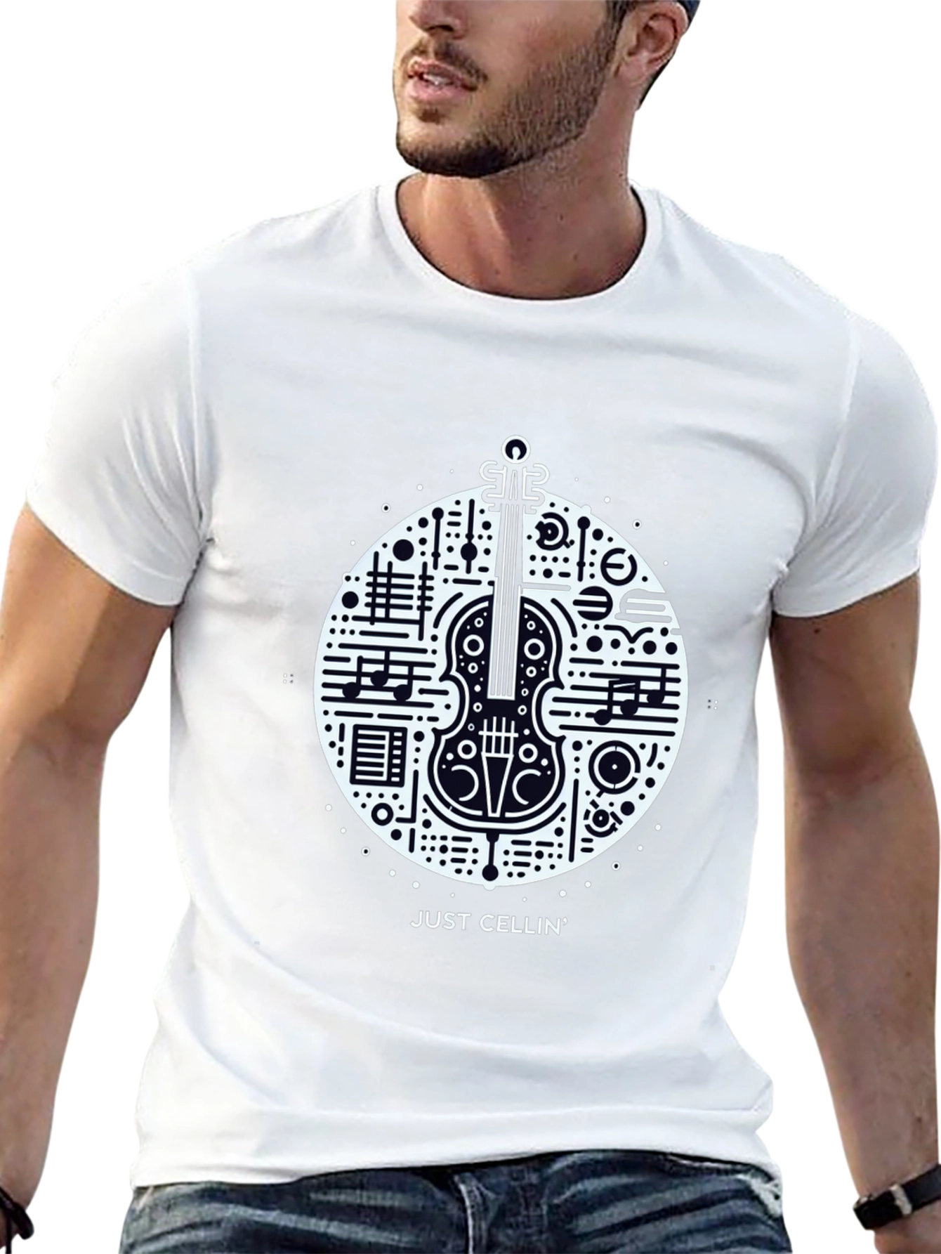 Musical Cello Graphic Tee - Just Cellin