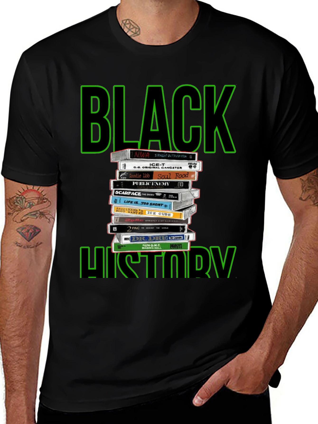 Black History Cassette Tape T-Shirt