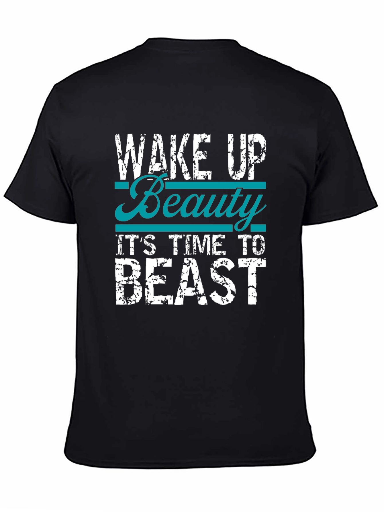 Wake Up Beauty Beast Black T-Shirt