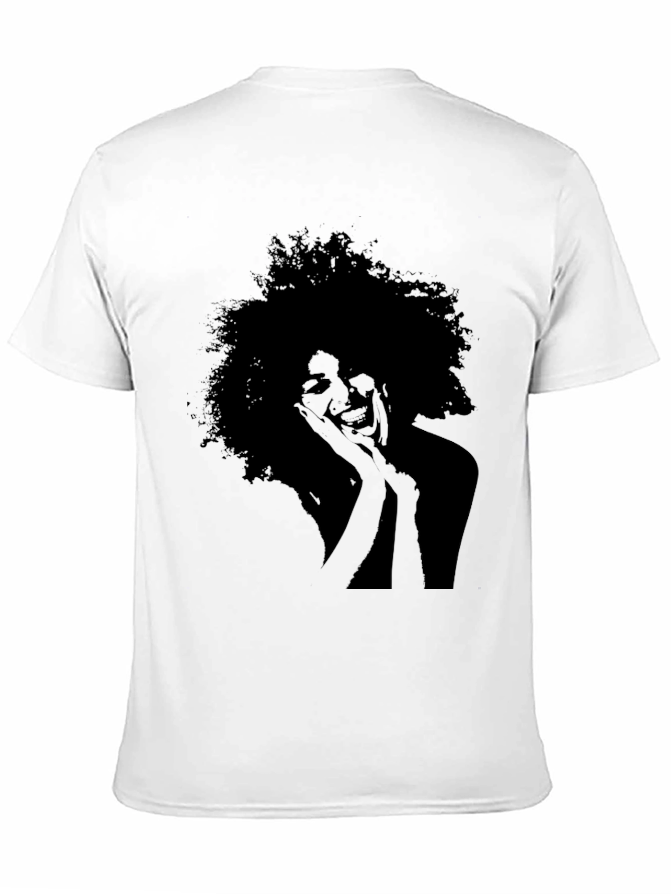 Silhouette Afro Woman Graphic T-Shirt - Black