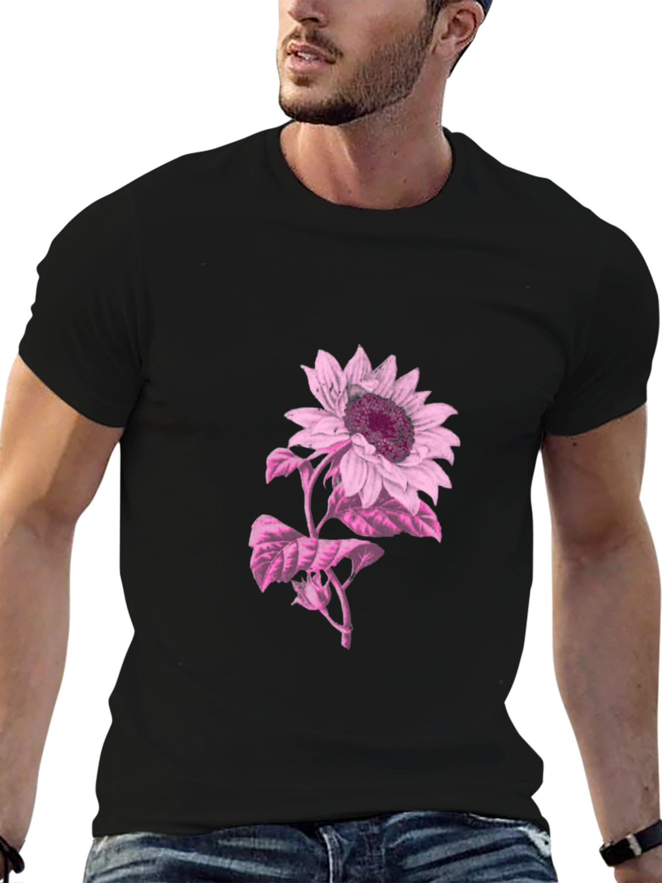Black Sunflower Graphic Tee
