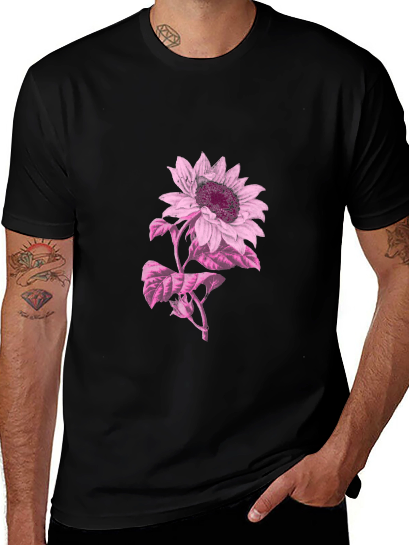 Black Sunflower Graphic Tee