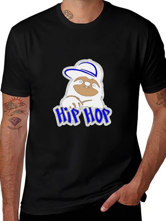 Hip Hop Sloth Graphic T-Shirt