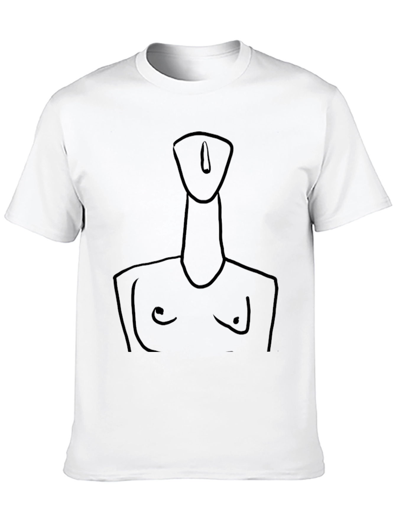 Abstract Line Art Tee - Modern Black T-Shirt