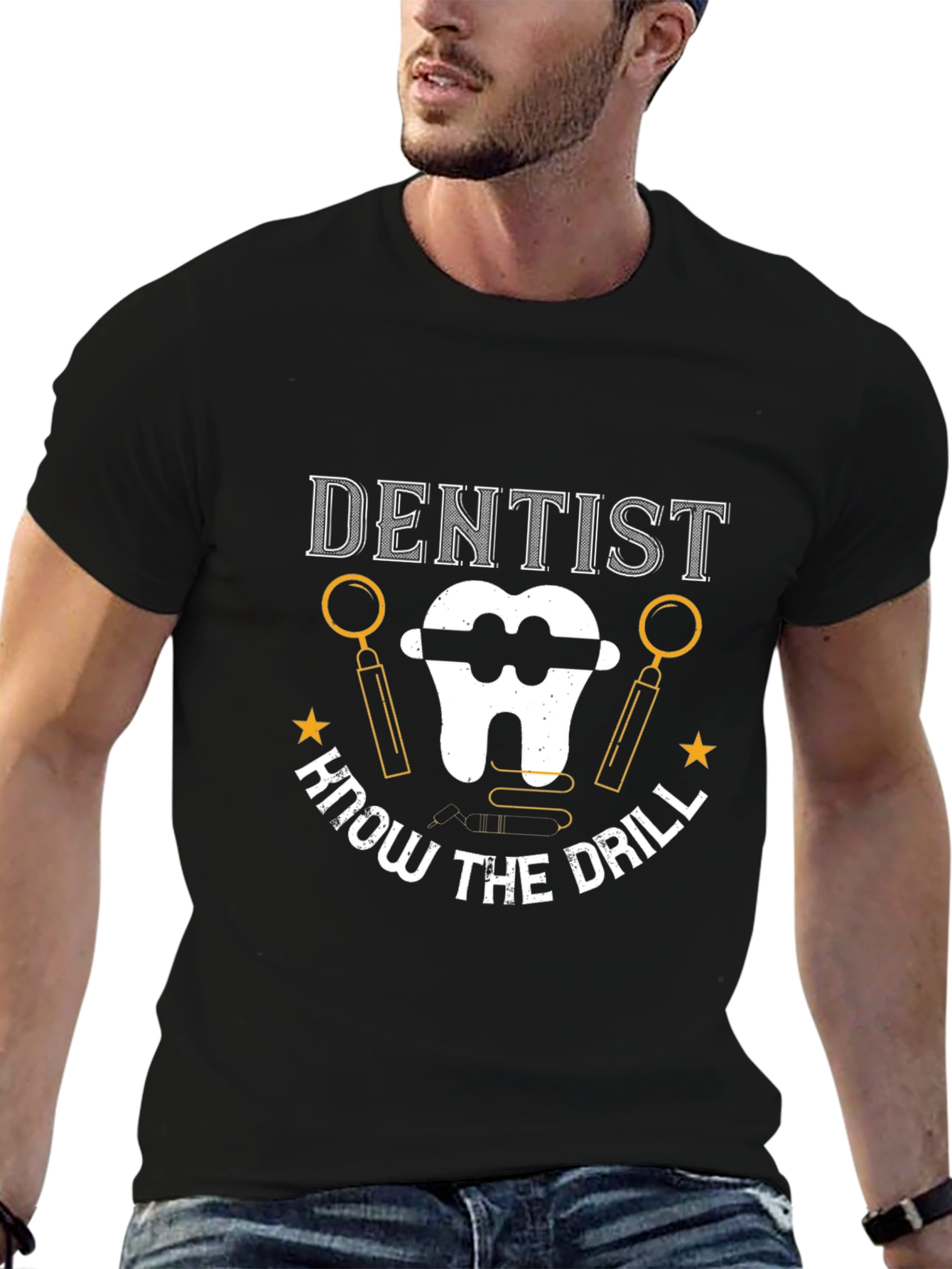 Dentist Know The Drill Black T-Shirt