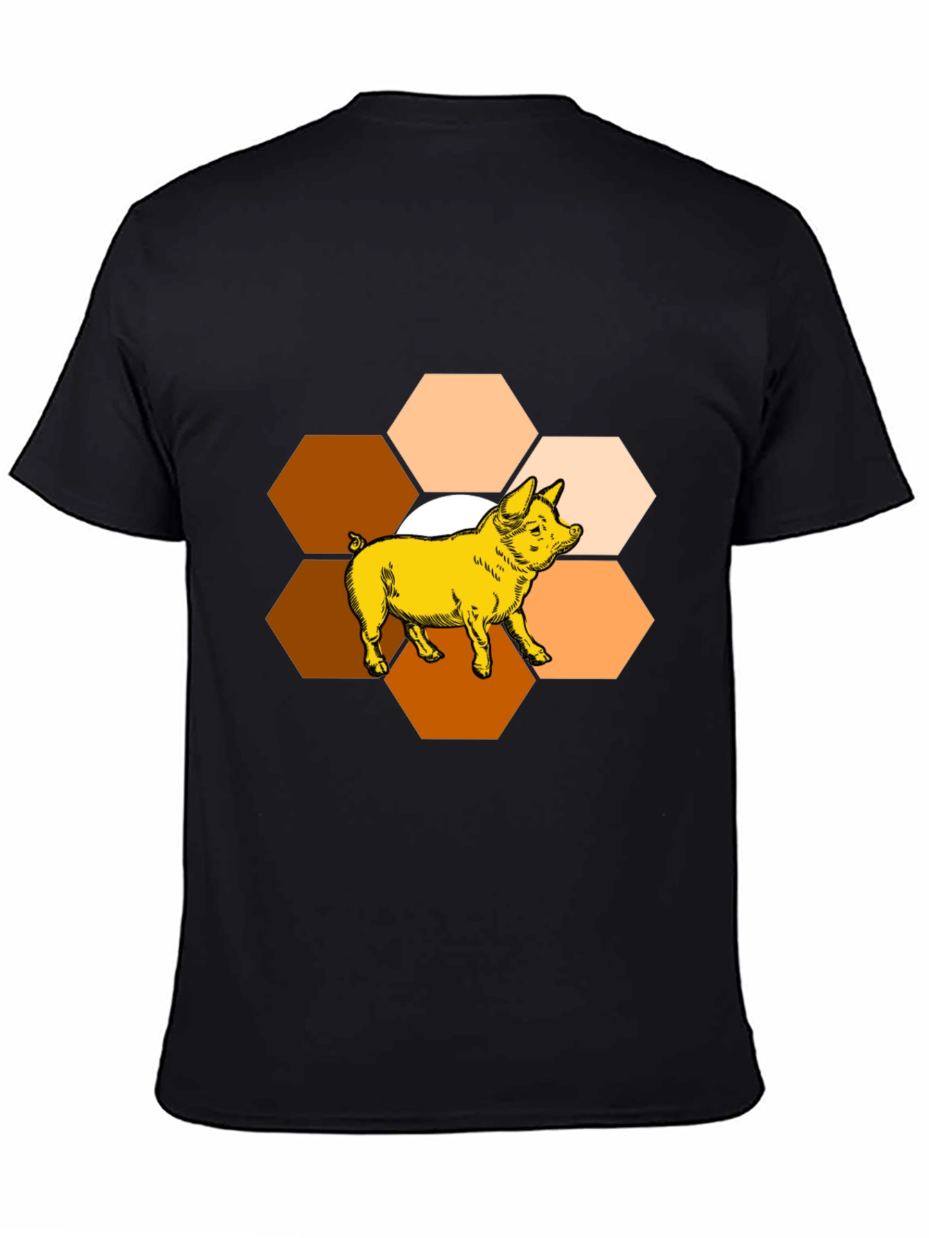 Honeycomb Pig Graphic Tee - Unique Design