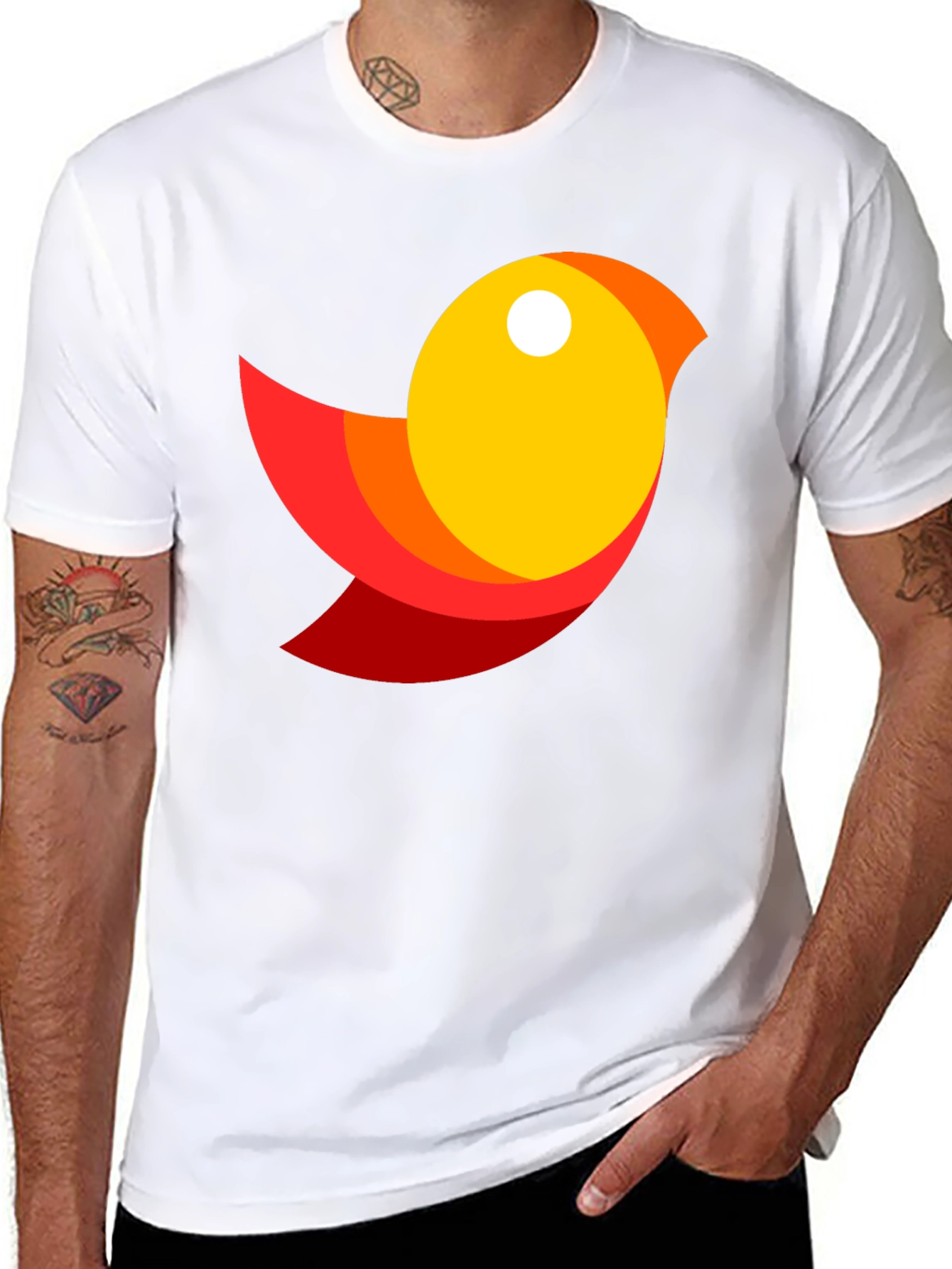 Modern Bird Graphic T-Shirt - Stylish Casual Tee