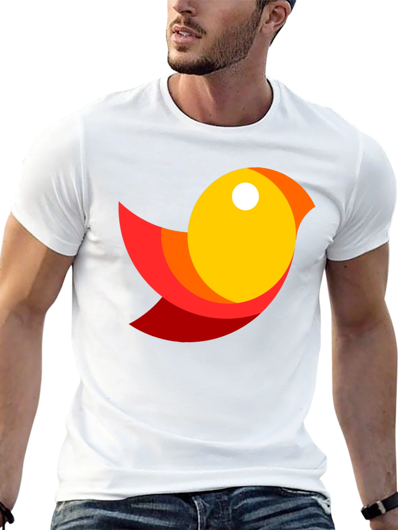 Modern Bird Graphic T-Shirt - Stylish Casual Tee