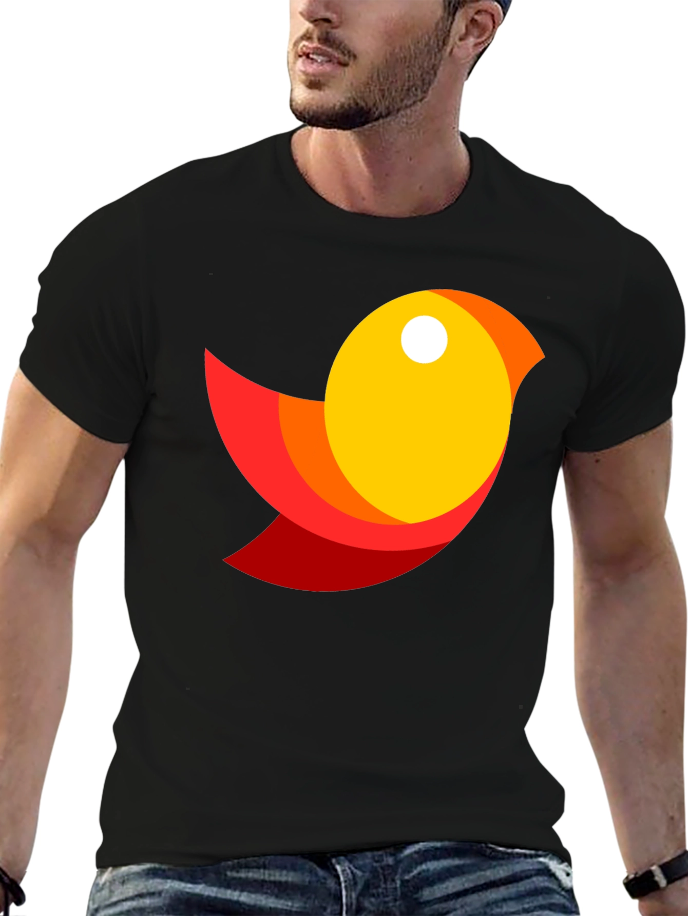 Modern Bird Graphic T-Shirt - Stylish Casual Tee