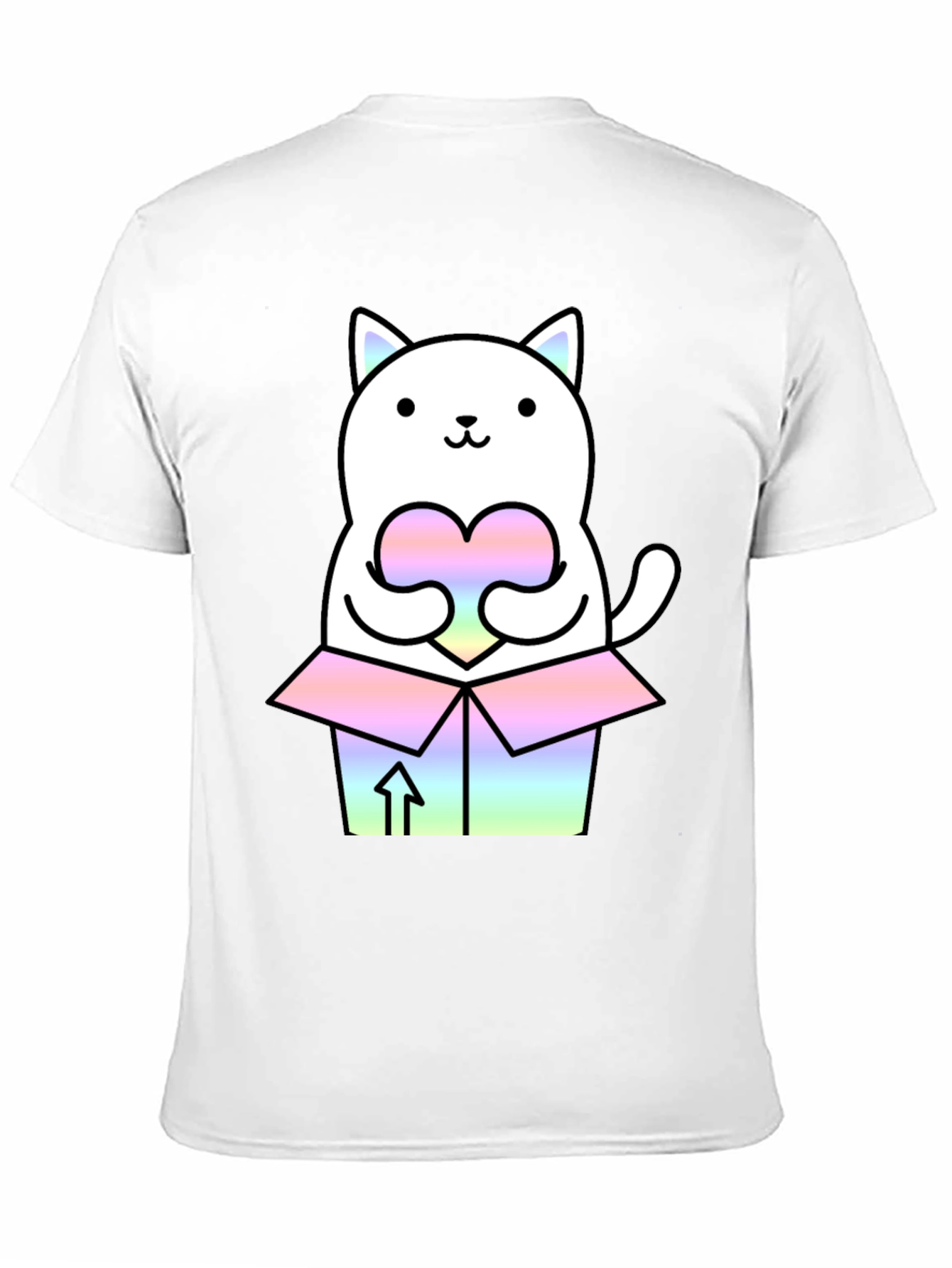 Kawaii Cat T-Shirt - Gift Box Design - Unisex