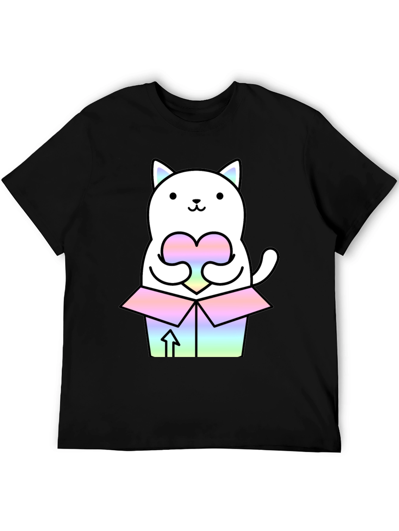 Kawaii Cat T-Shirt - Gift Box Design - Unisex