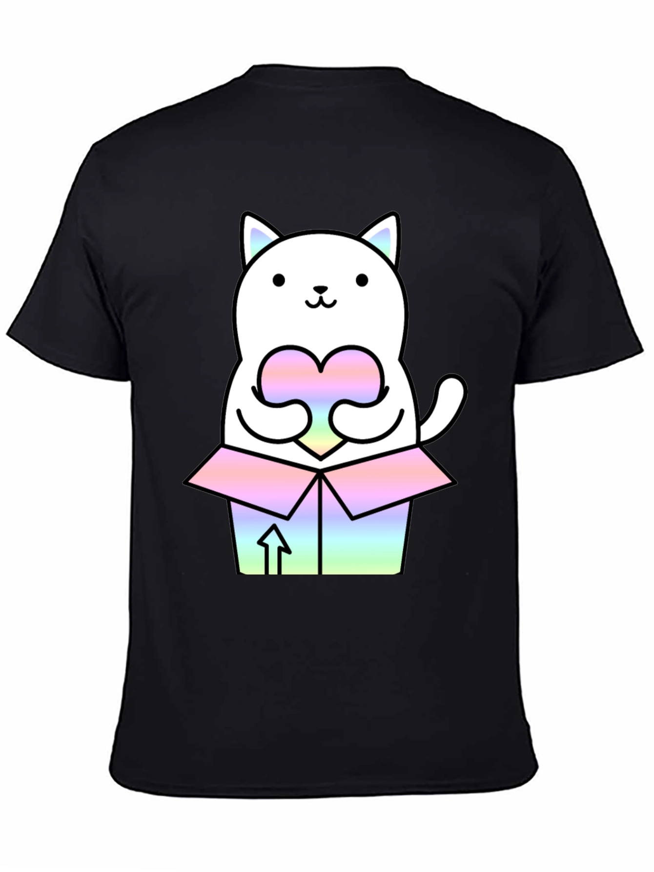 Kawaii Cat T-Shirt - Gift Box Design - Unisex