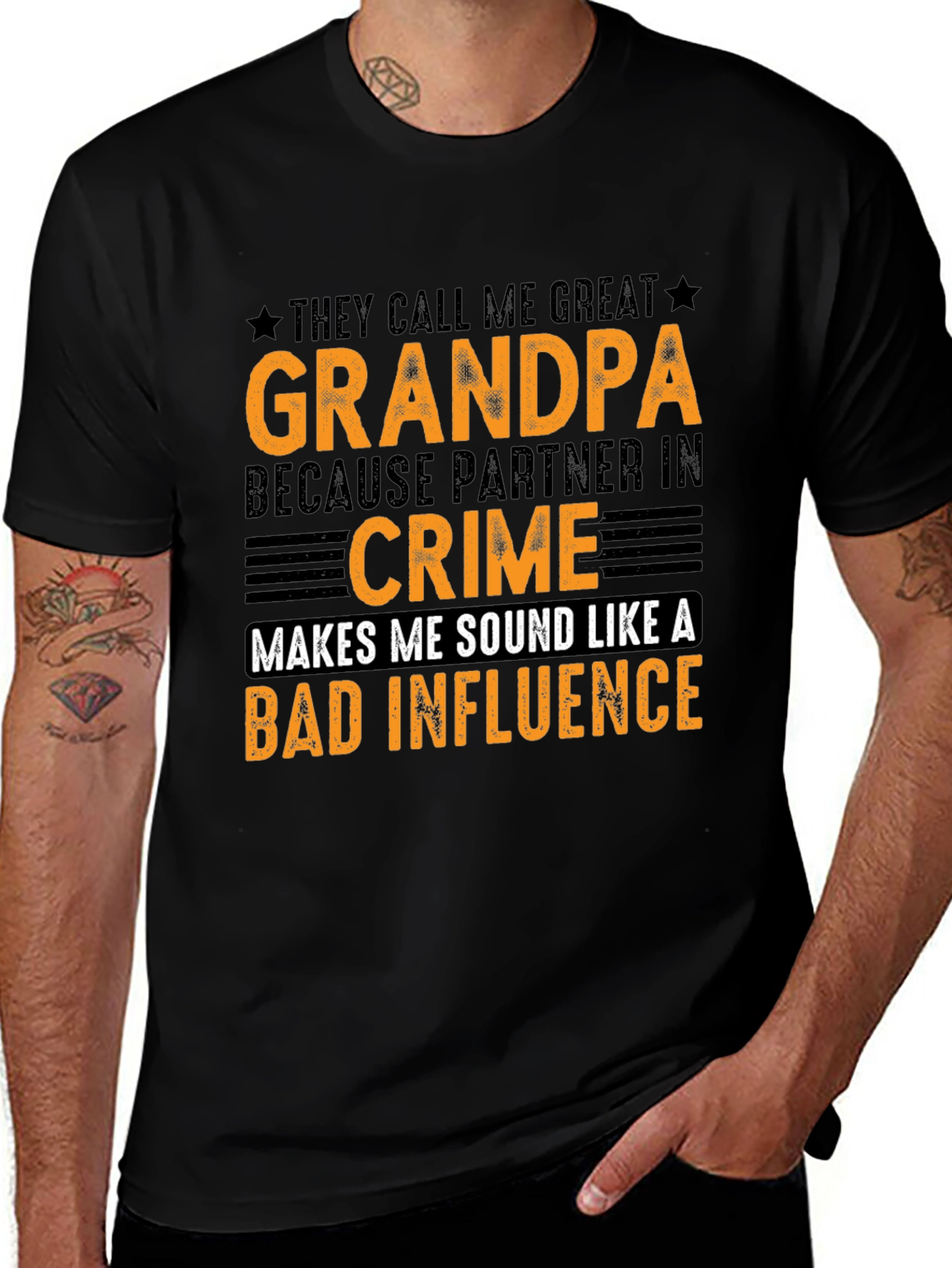 Great Grandpa Partner in Crime Graphic T-Shirt
