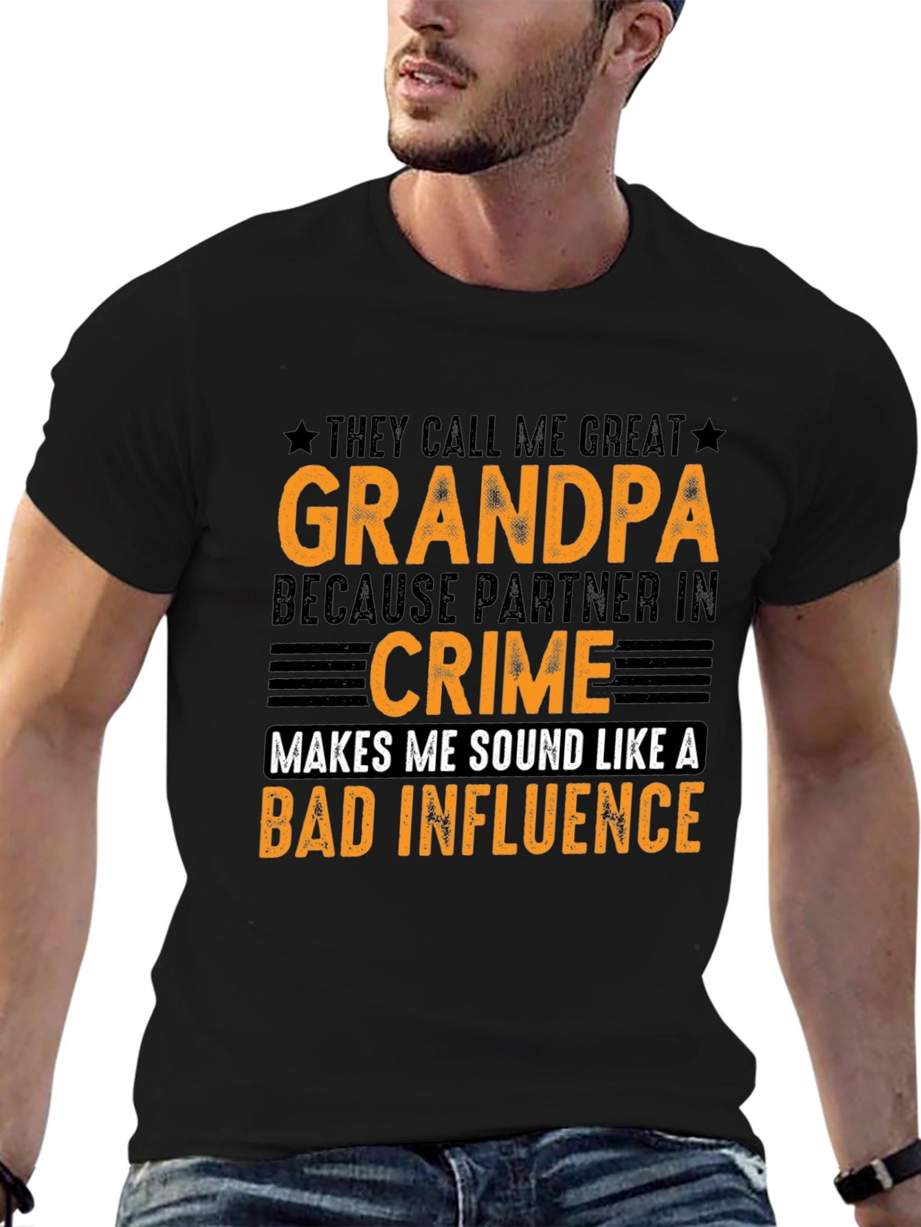 Great Grandpa Partner in Crime Graphic T-Shirt