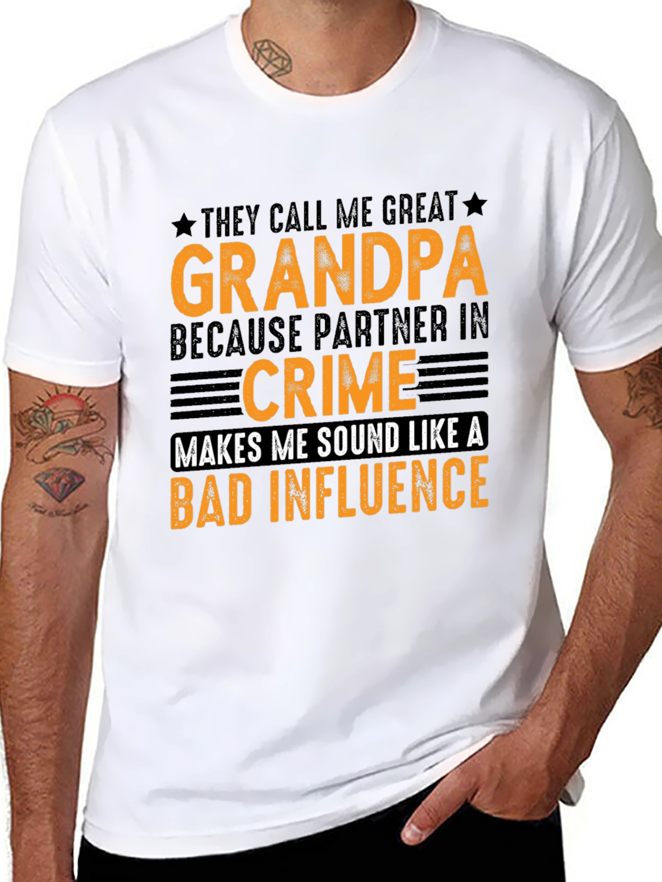 Great Grandpa Partner in Crime Graphic T-Shirt