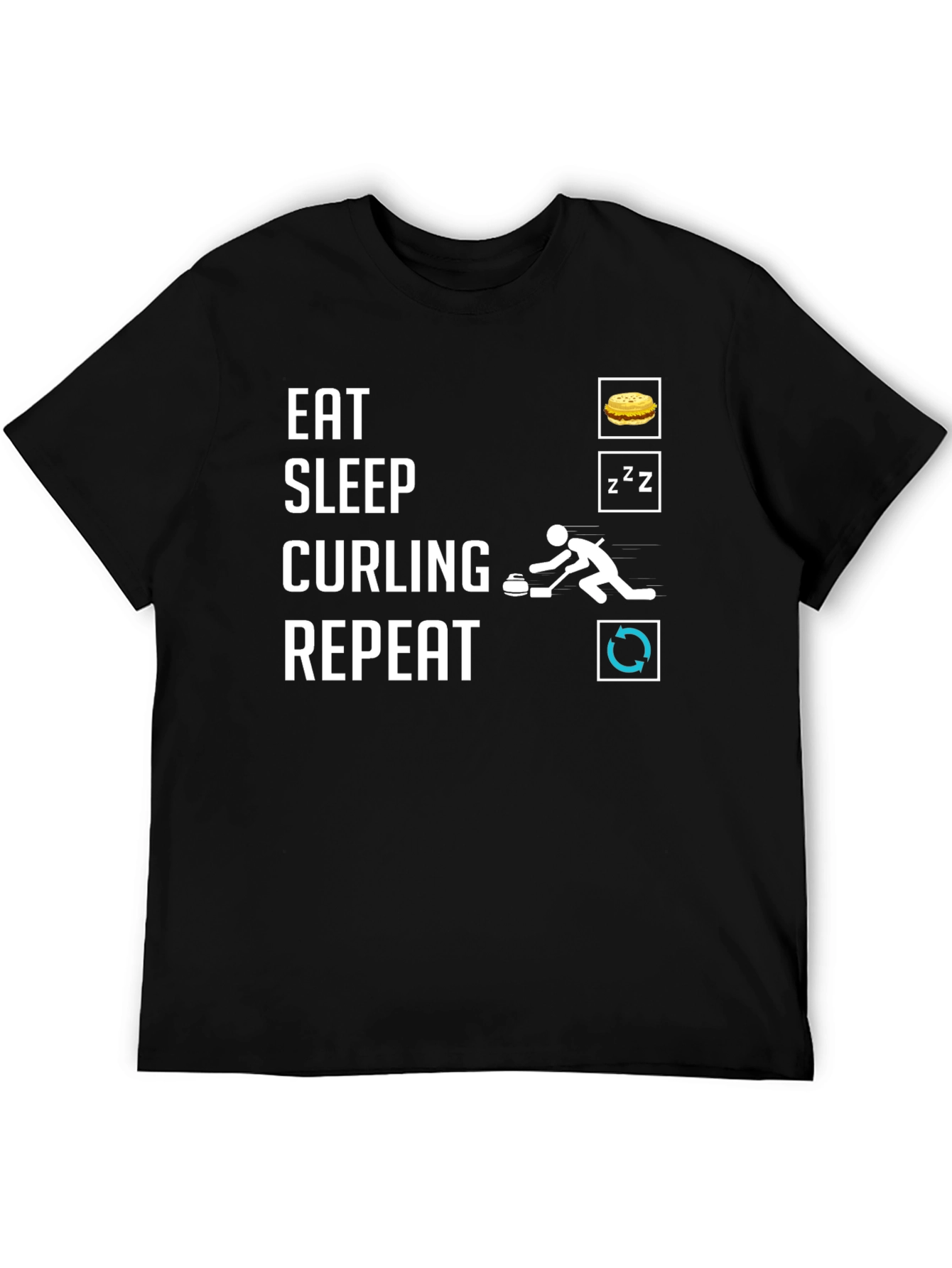 Eat Sleep Curling Repeat T-Shirt