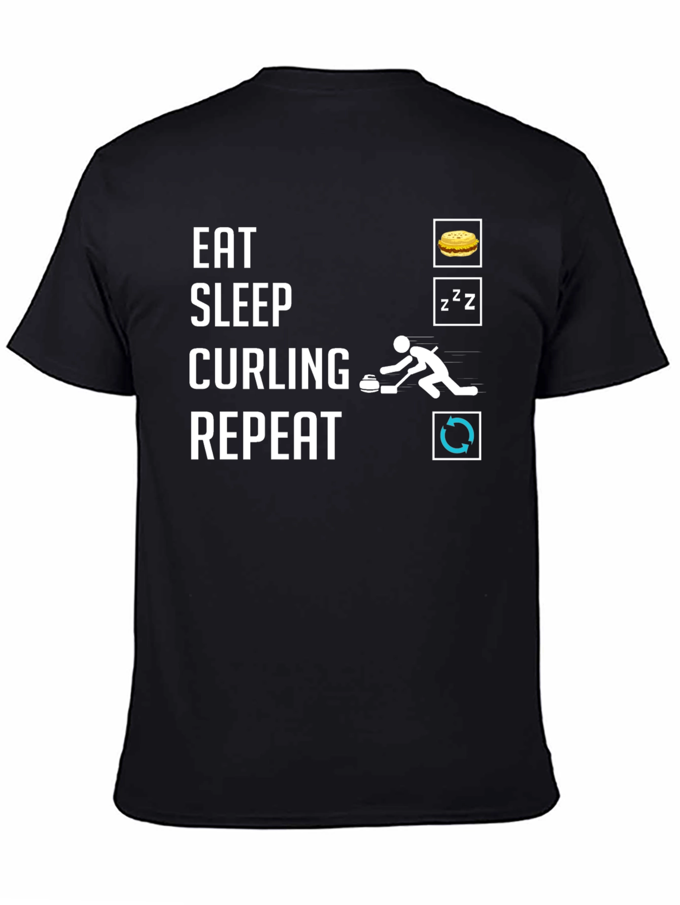 Eat Sleep Curling Repeat T-Shirt